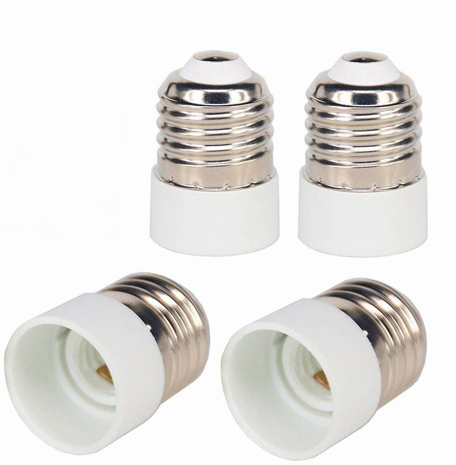 Ascension 4 E27 to E14 Screw Base Socket Lamp Holder Light Bulb Converter Adapter Plastic Light Socket