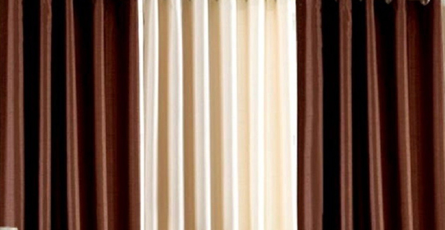 Image of Panipat Textile Hub 274 cm (9 ft) Long Door Polyester Semi Transparent Curtain (Pack Of 3)