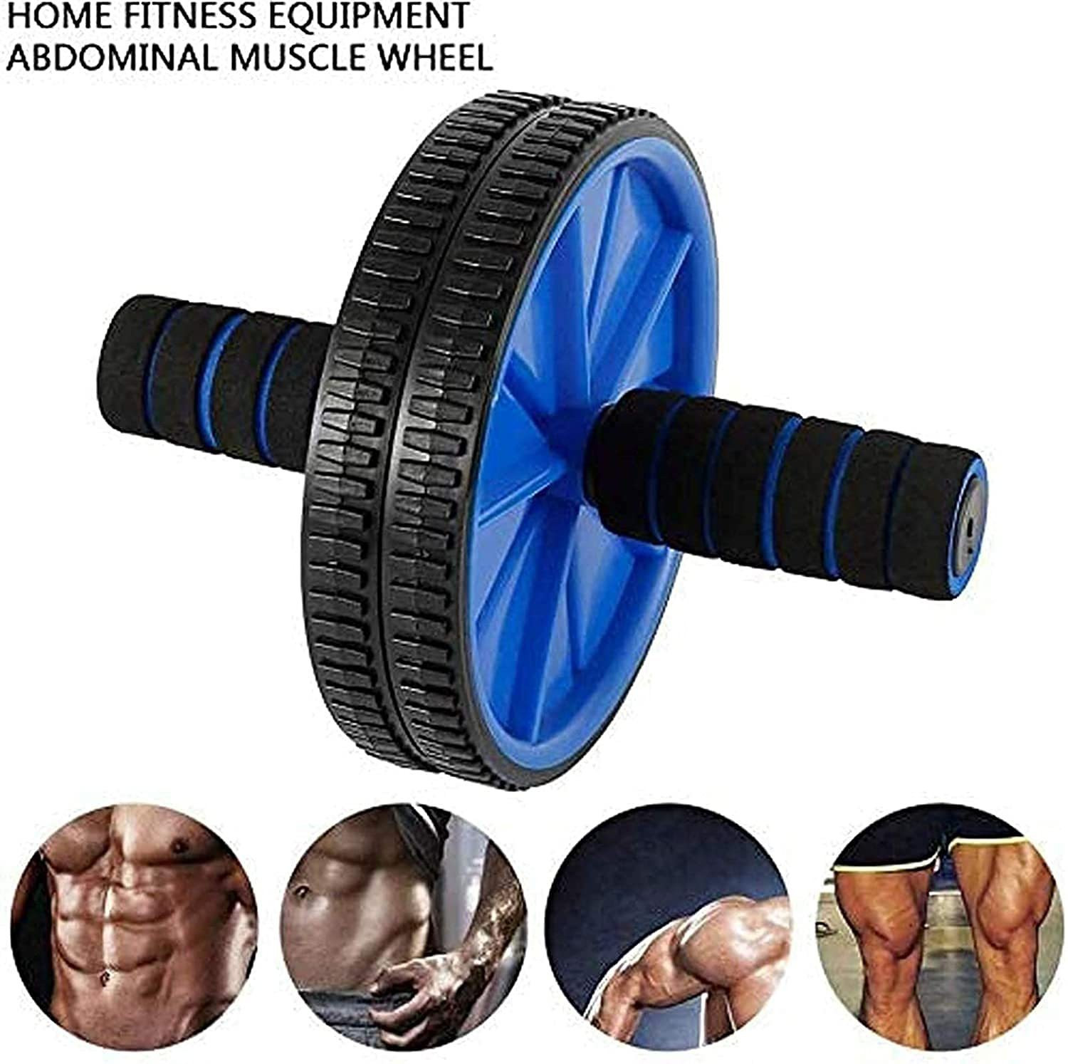 Image of AJRO DEAL GYM Combo of 3- Double Toning Tube, Hand Grip With AB Wheel Roller Gym Combo. Resistance Tube (Multicolor)