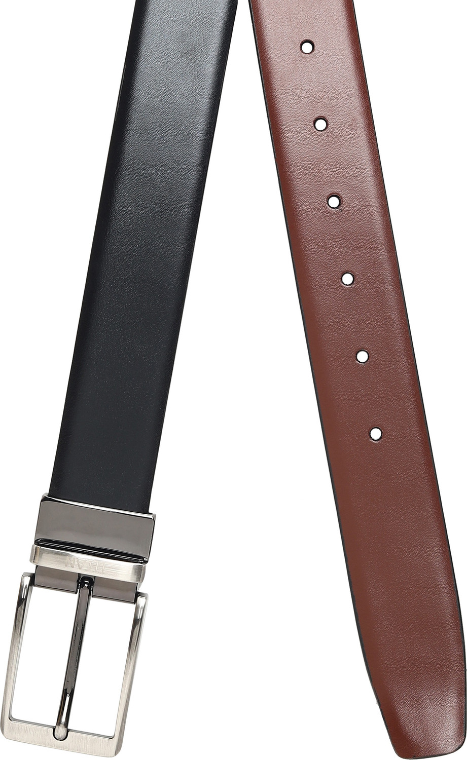 Image of Titan Men Formal Black Genuine Leather Reversible Belt