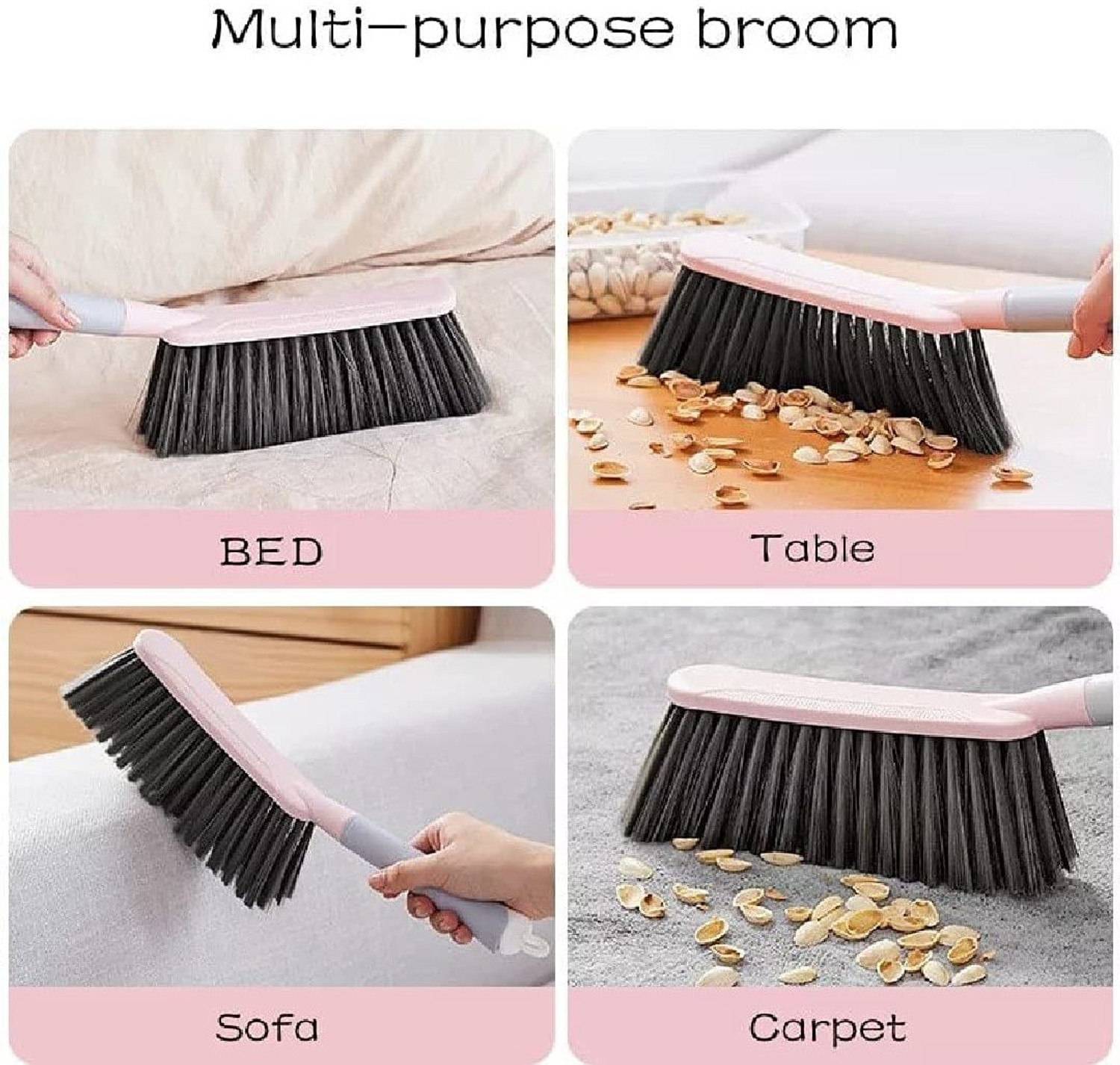 Image of HEXONIQ Duster for Cleaning Soft Cleaning Brush Counter Duster Hair Drafting Brush with Microfiber for Keyboard Home Hotel Bed Car Soft Clothes Blue Bed Brush Dusting Brush Plastic Wet and Dry Brush