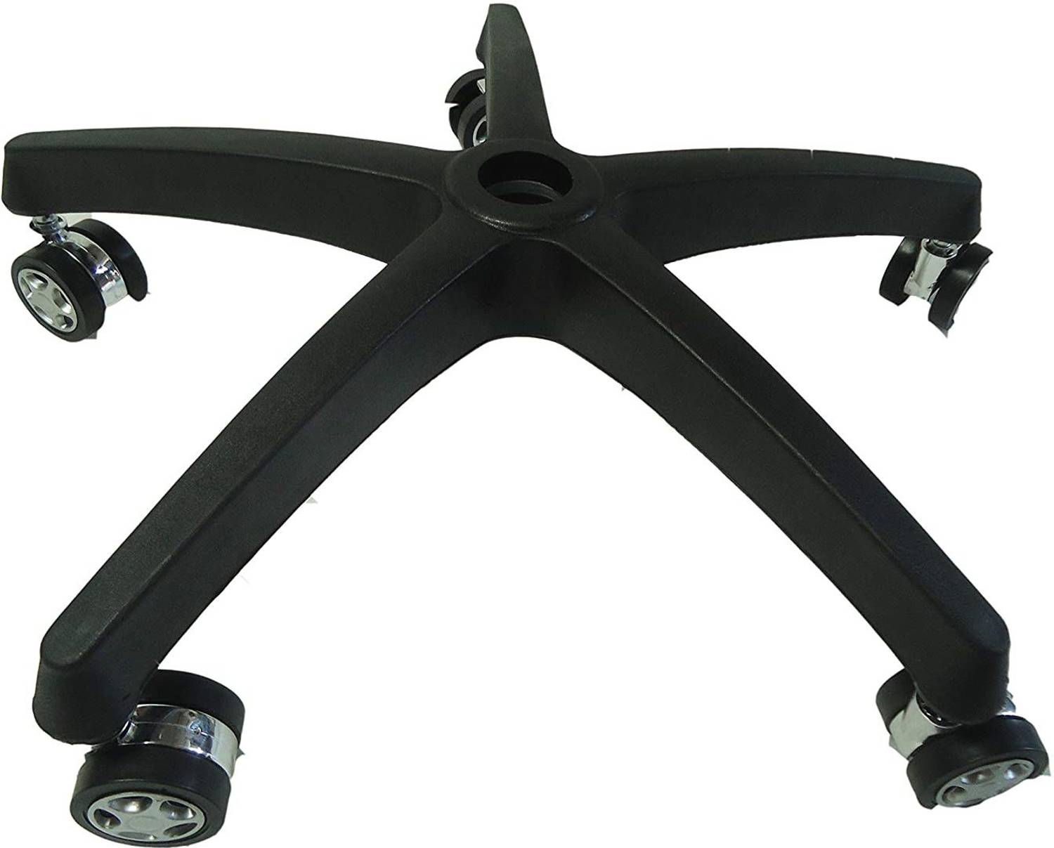Binani Universal Revolving Chair PVC Plastic Base With Caster (Alloy) Wheel Bar Stool Base