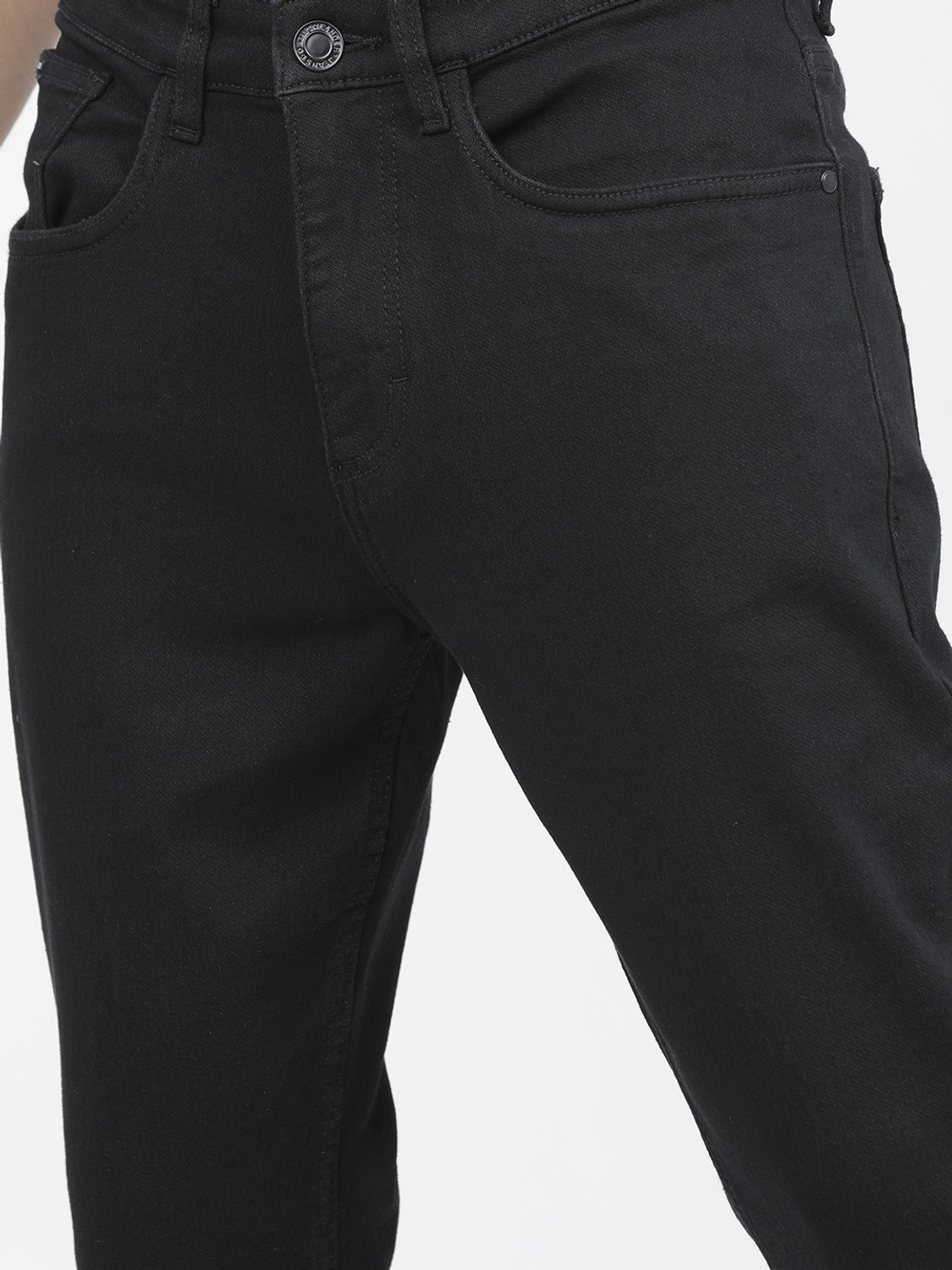 Image of HIGHLANDER Tapered Fit Men Black Jeans