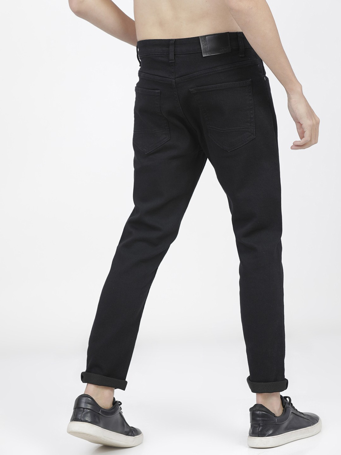 Image of HIGHLANDER Tapered Fit Men Black Jeans