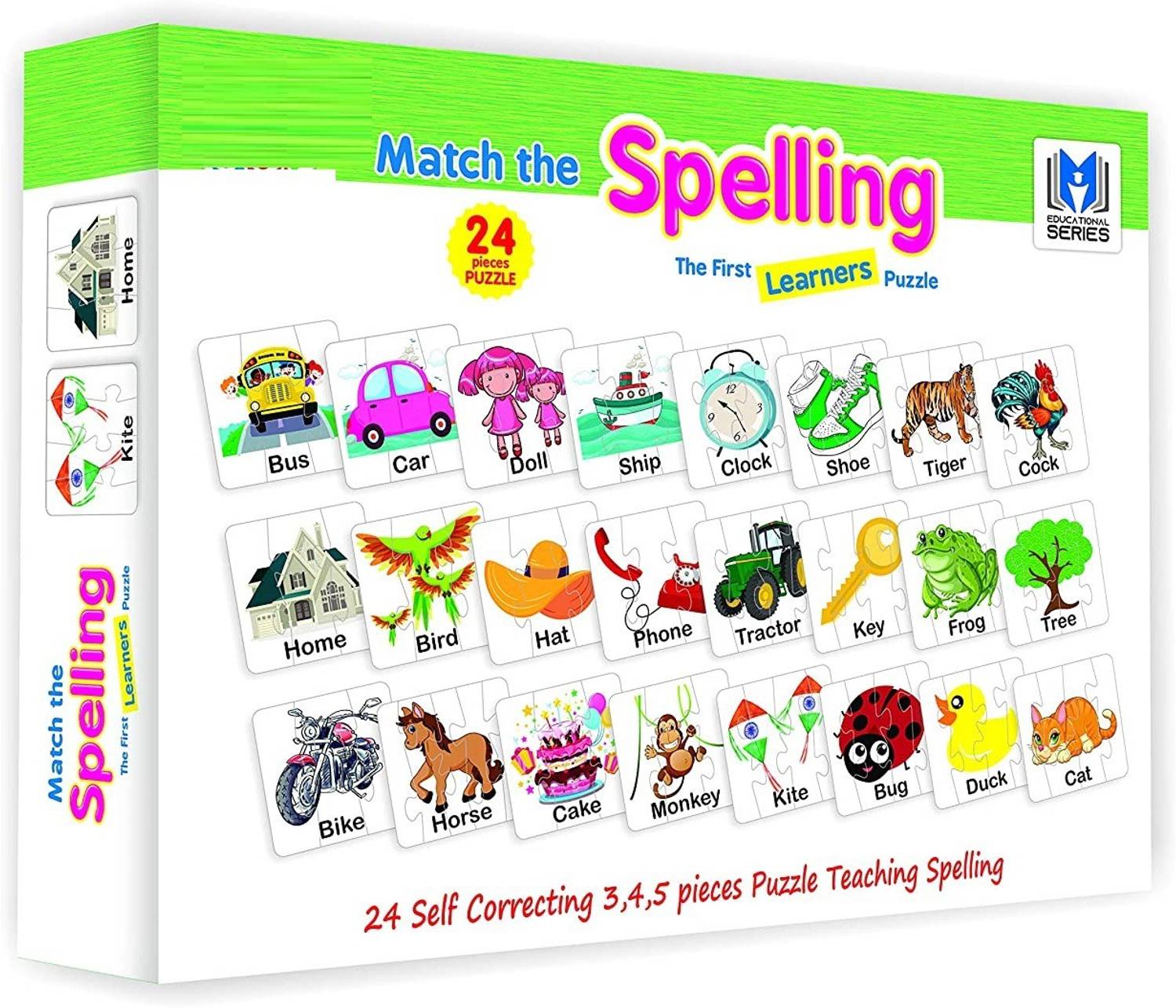 ARNIYAVALA ducational Jigsaw Puzzle Range for Kids (Match The Spelling) (24 Pieces)