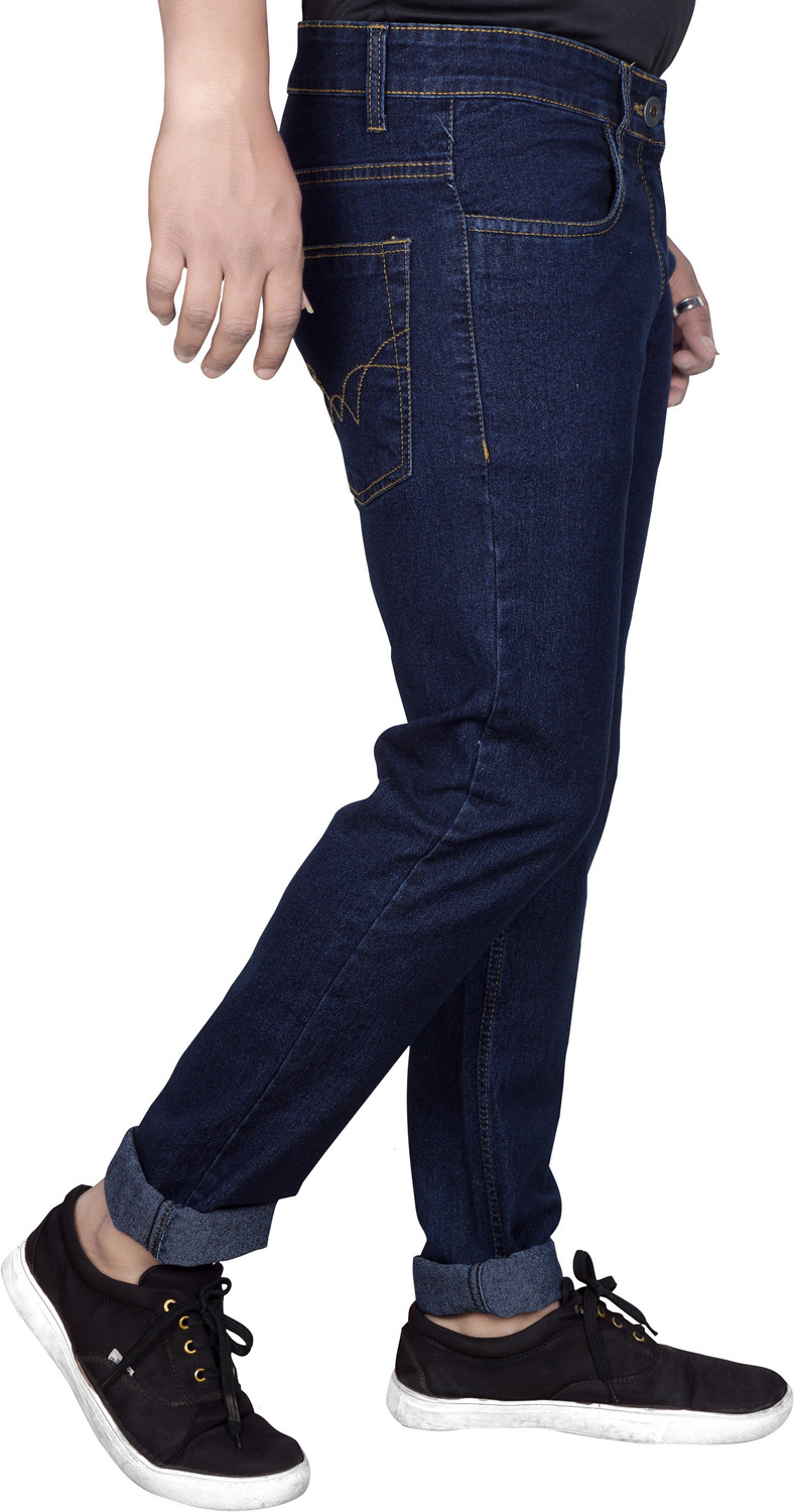 Image of JUST BLACK Regular Men Dark Blue Jeans
