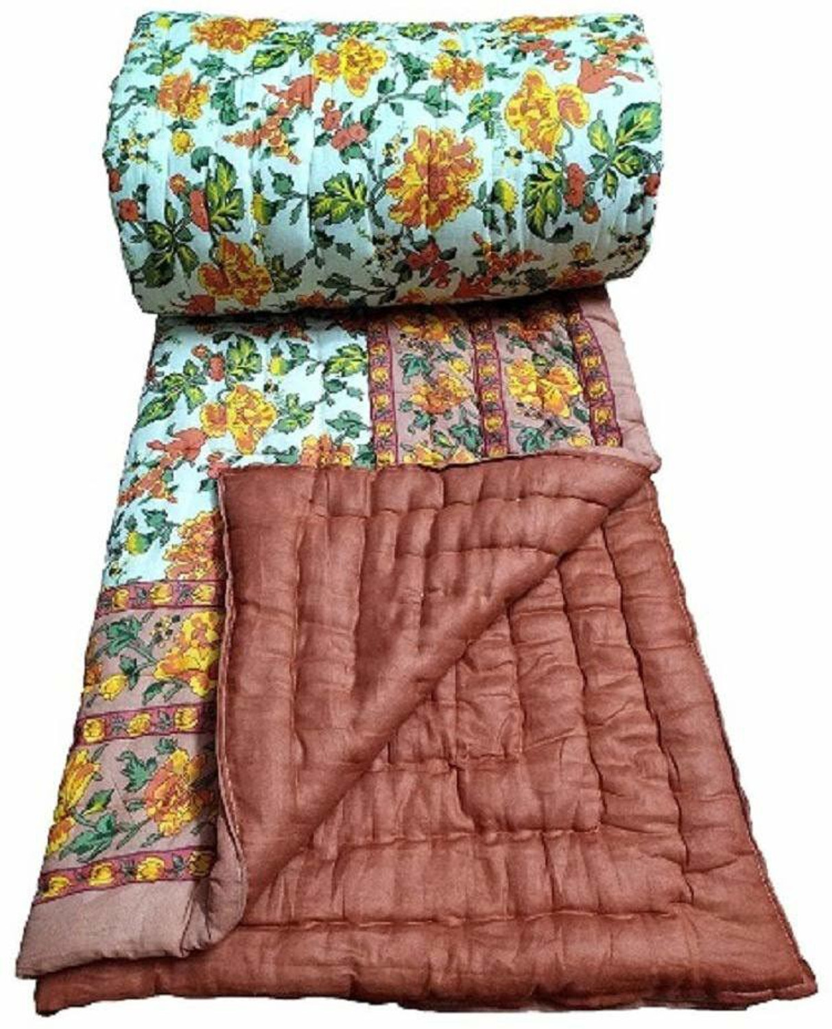 Image of Samradhi Floral Double Quilt for Mild Winter