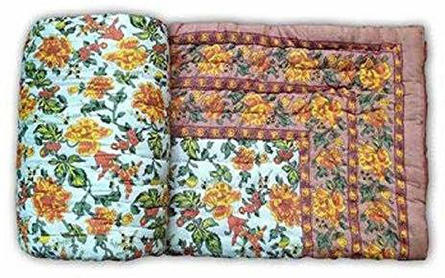 Image of Samradhi Floral Double Quilt for Mild Winter