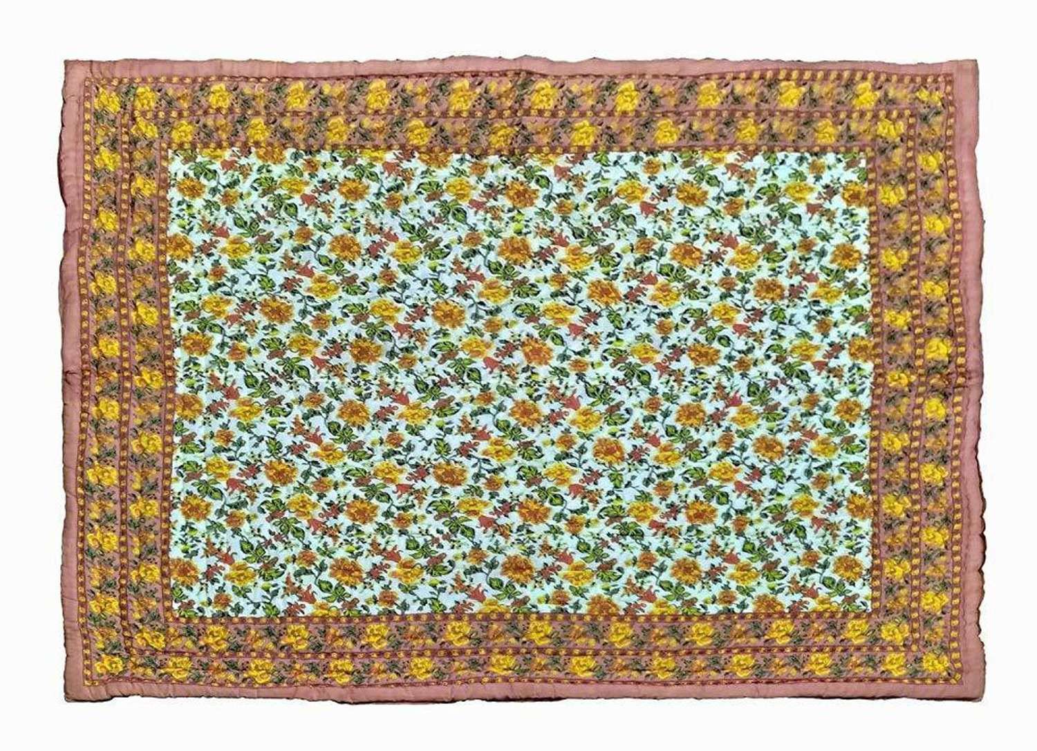 Image of Samradhi Floral Double Quilt for Mild Winter