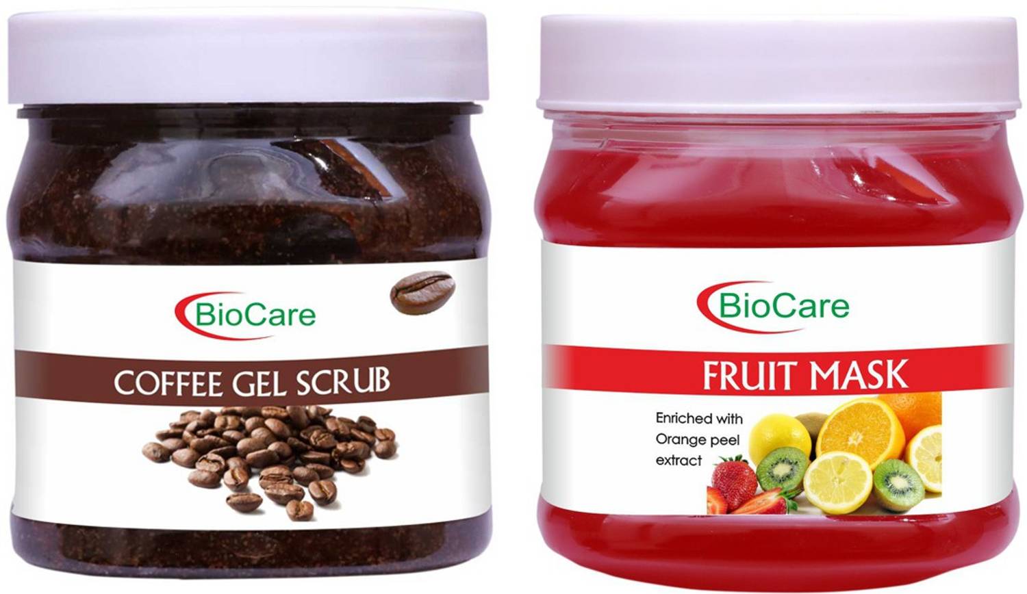BIOCARE Coffee Gel Scrub 500ml With Fruit Mask 500ml