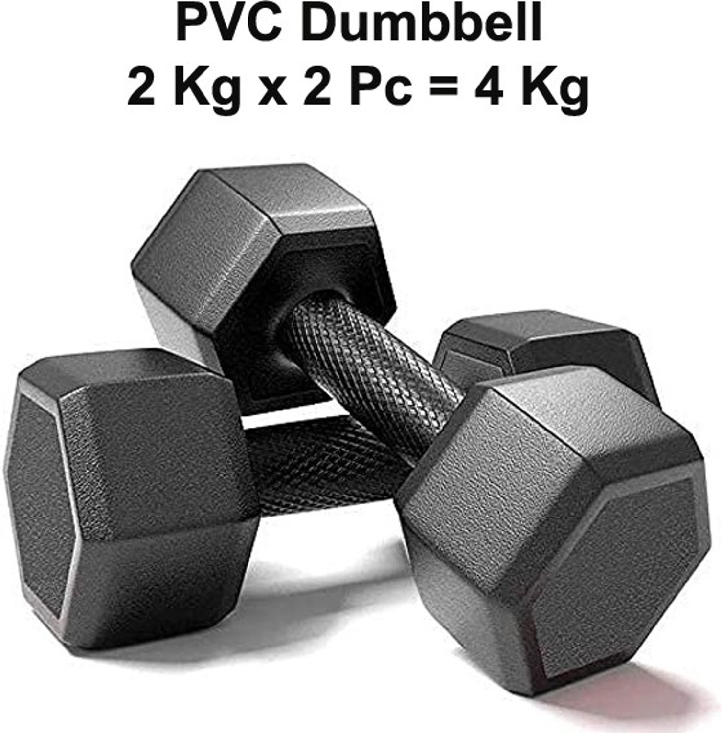 Image of Sahib Trader Black Hex Dumbbells Set, Home Gym Fixed Weight Fixed Weight Dumbbell