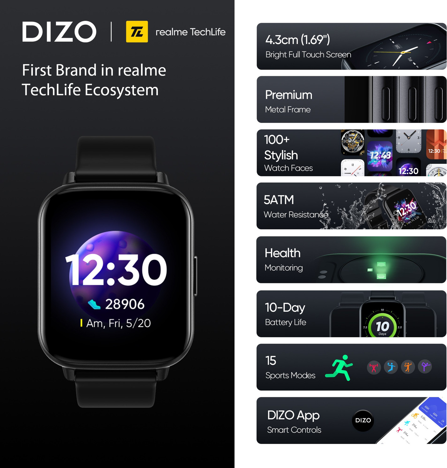 Image of DIZO Watch 2 (by realme TechLife)