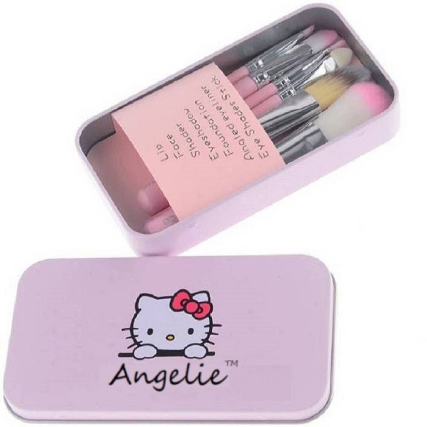 angelie Professional Pink Makeup Brush Set