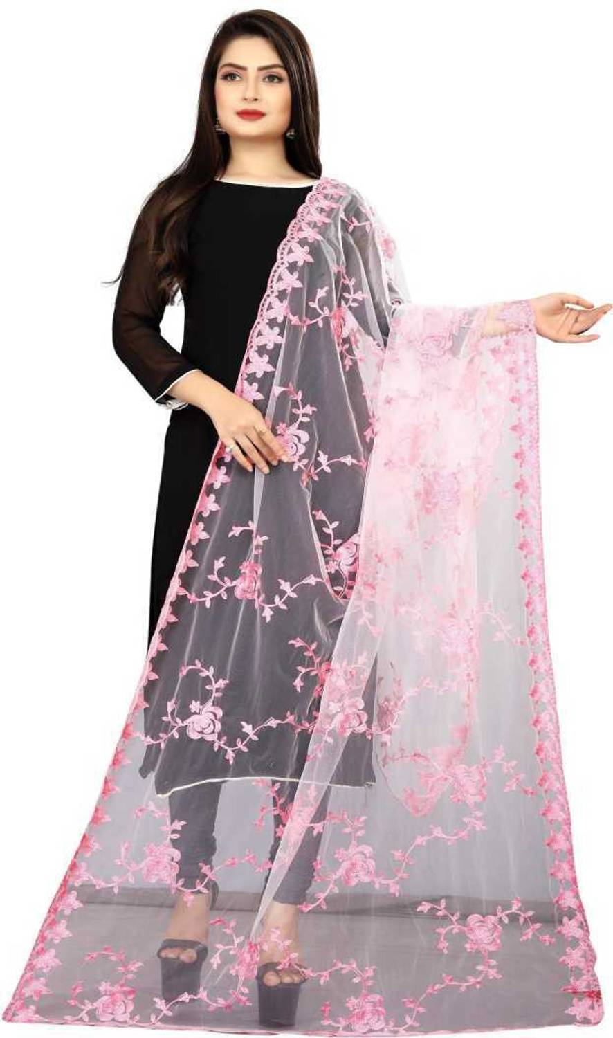 Best Mart Net Embroidered Women Dupatta