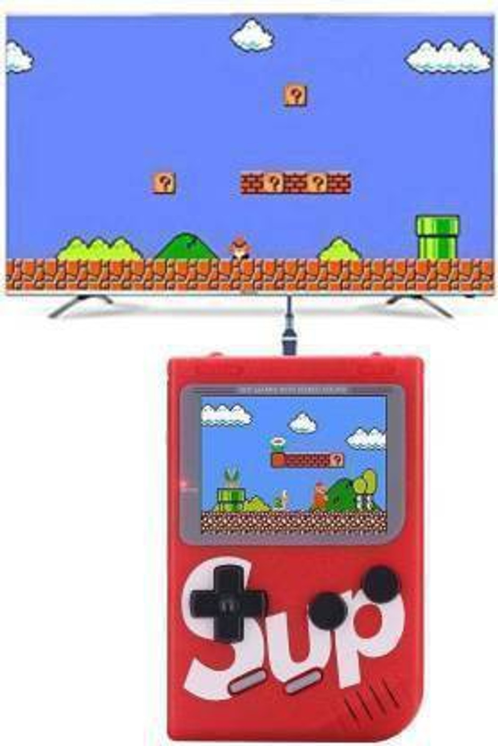 Image of NKL Led Screen Retro Classic Console Video Game Colourful Portable Best For Kids 24 8 GB with TV OUT CABLE, CHARGING CABLE