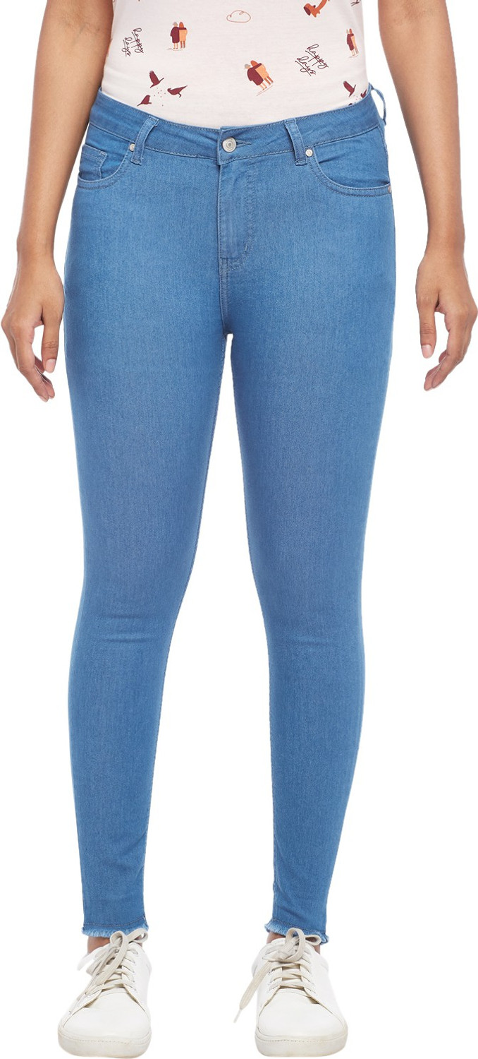 Image of PEOPLE Tapered Fit Women Blue Jeans