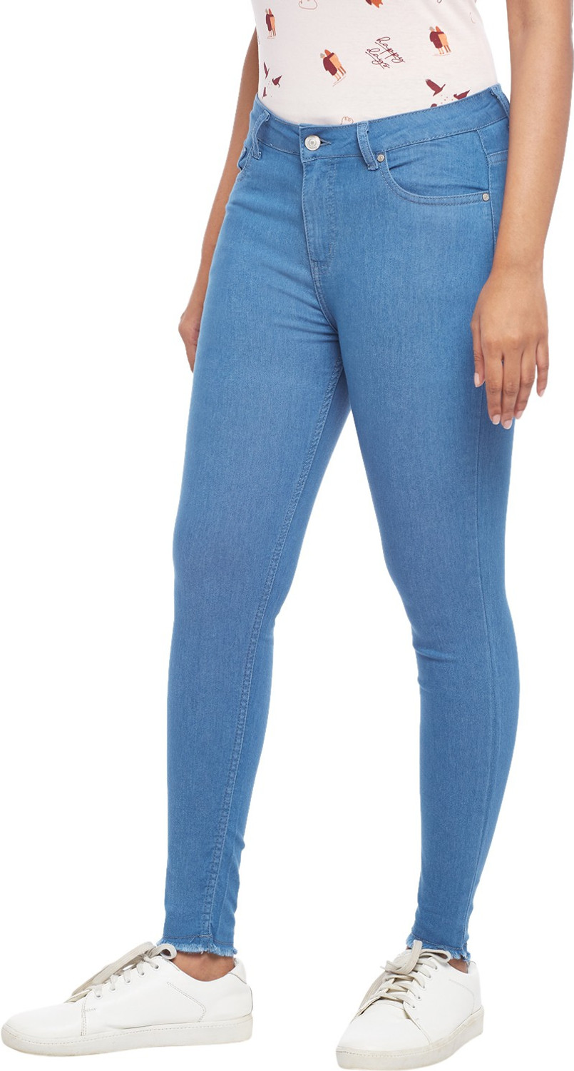 Image of PEOPLE Tapered Fit Women Blue Jeans