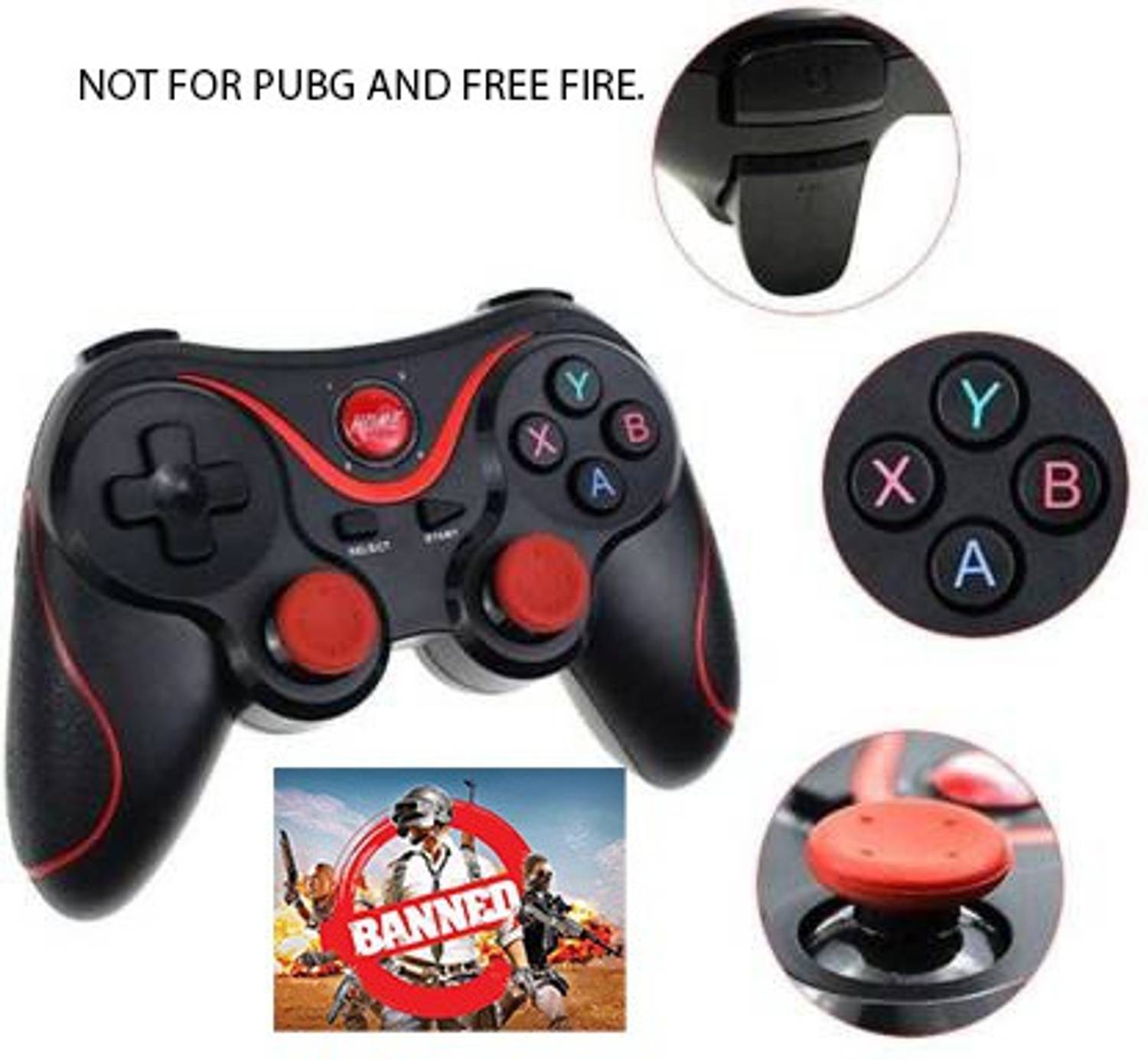 DWH X3 Mobile Wireless Bluetooth Game Controller - Black - Image 2