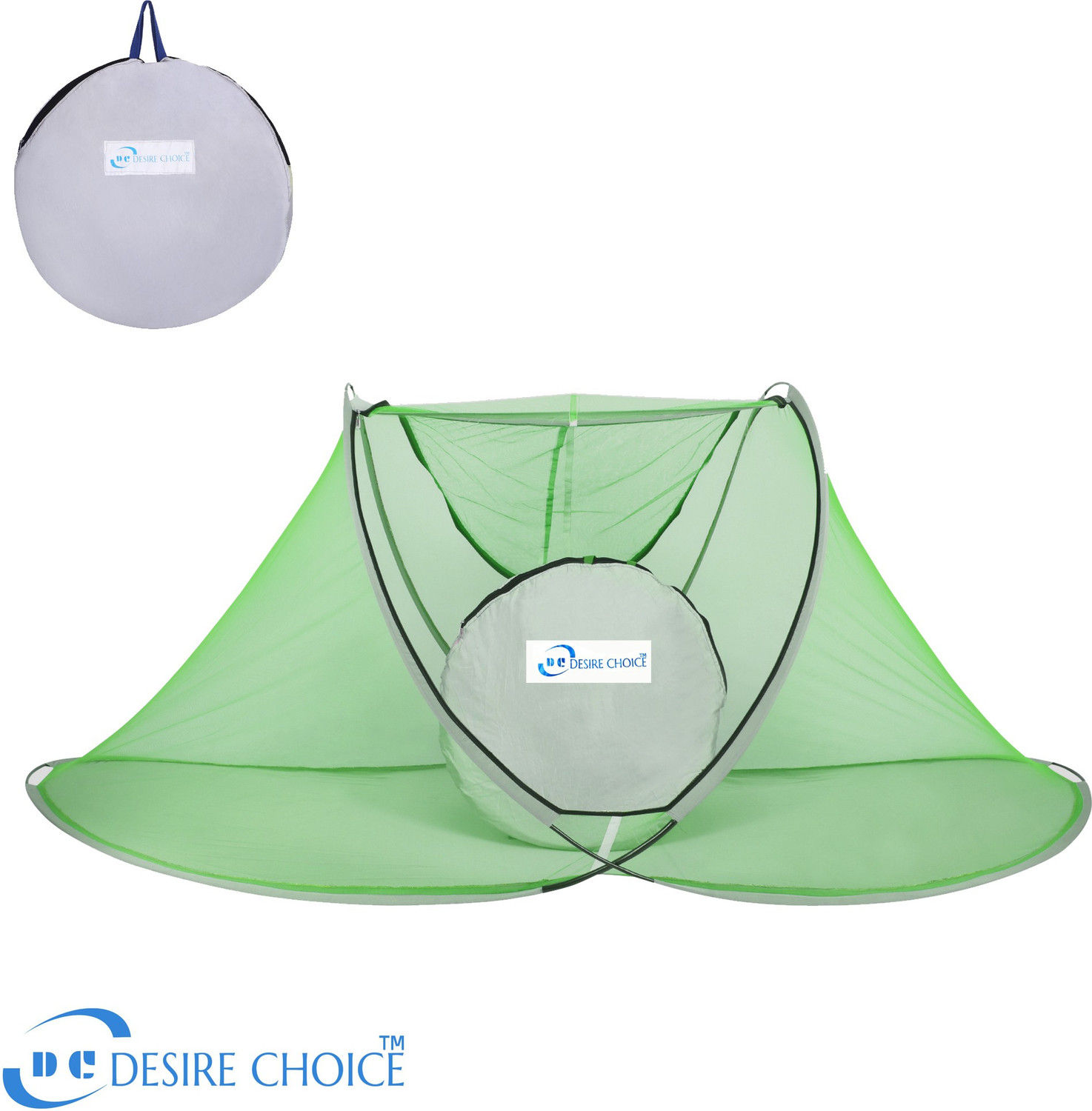 Image of desire choice SINGLE BED PREMIUM QUALITY MOSQUITO NET (GREEN) Polyester Washable Adults Mosquito Net