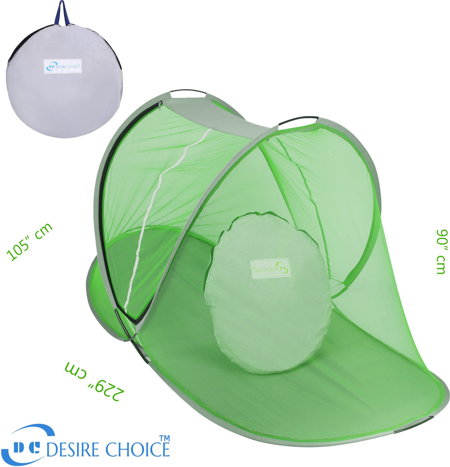 Image of desire choice SINGLE BED PREMIUM QUALITY MOSQUITO NET (GREEN) Polyester Washable Adults Mosquito Net
