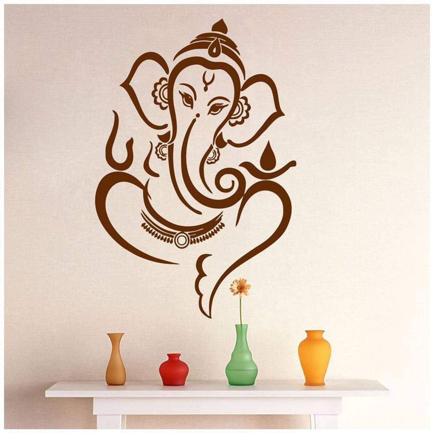 Aaradhya Collection Reusable DIY Designer PVC Wall Stencil Painting for Home Decoration (Lord Ganesha, 16 x 24 inches) A8452 Ganesha Wall Arts Stencil Stencil