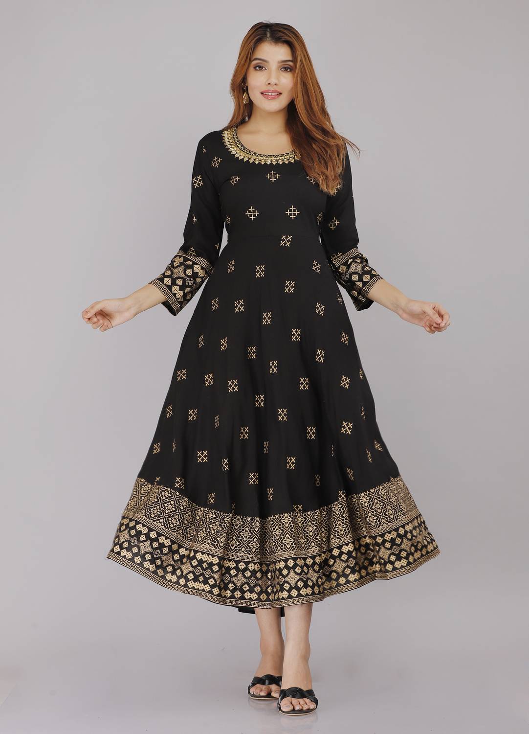 Baba Kurti Women Printed Anarkali Kurta