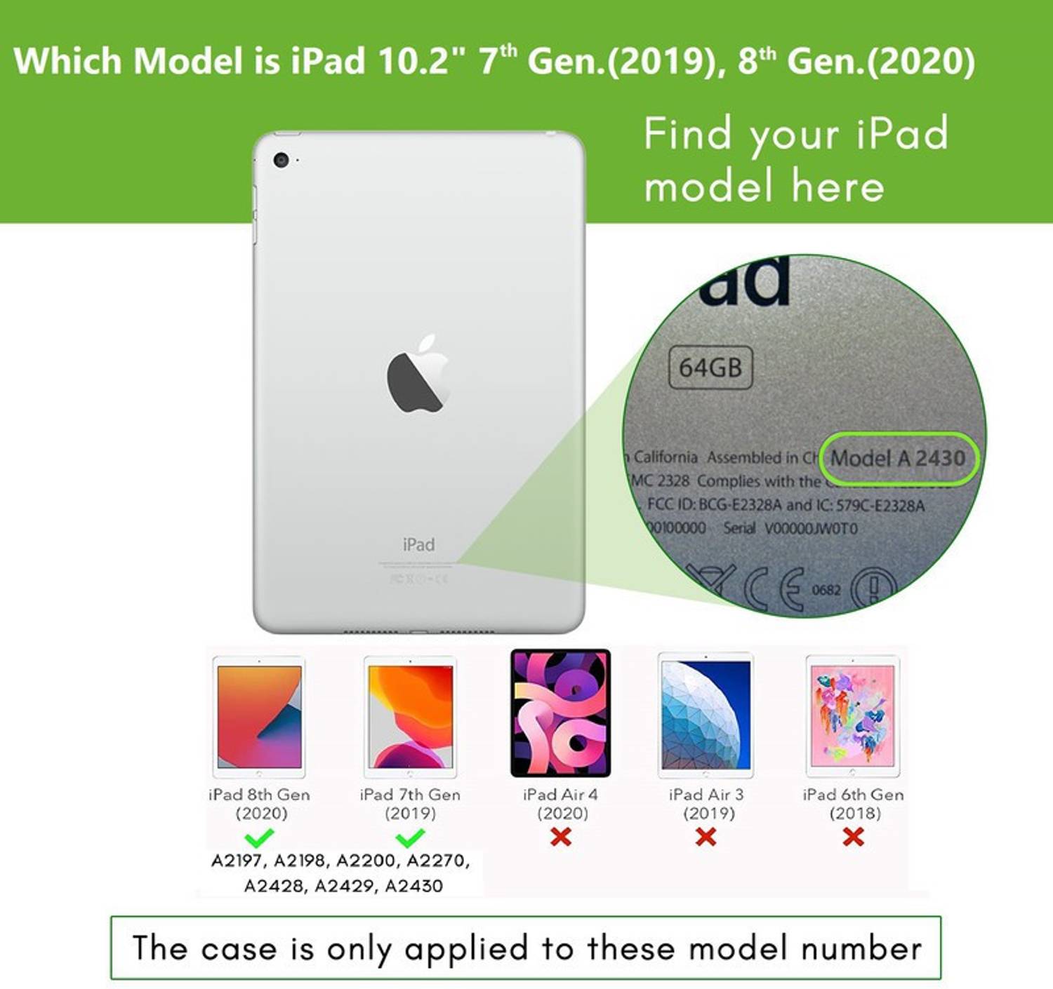 ekysa Flip Cover for Apple iPad A2197, A2198, A2200, A2270, A2270
