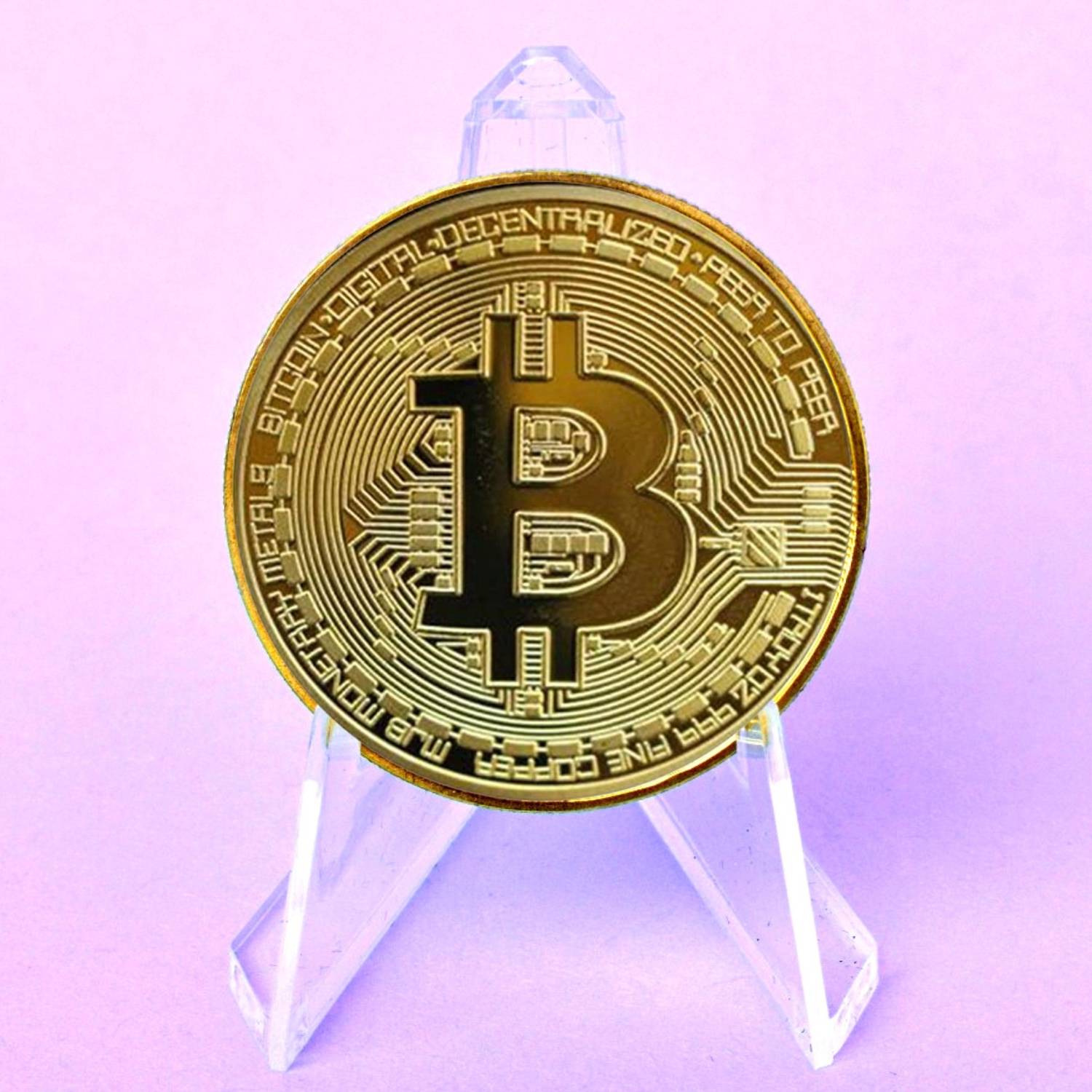 Craftbia Bitcoin Coin Made of Real Metal Gold Plated Coin with Plastic  Display Stand Decorative Showpiece - 0.3 cm Price in India - Buy Craftbia  Bitcoin Coin Made of Real Metal Gold Plated Coin with Plastic Display Stand  Decorative Showpiece - 0.3 cm ...