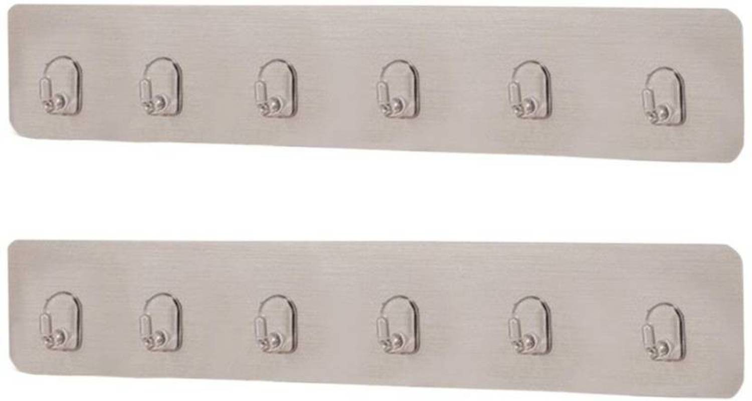 Bowoze Bowoze_Brand_New Transparent Plastic Hook Rail Self Adhesive No Drills Wall/Kitchen/Bathroom Strong Sticky Hanger Hook,Hook Sticker,Wall Suction Hook ( Pack Of 1 ) Hook Rail 6