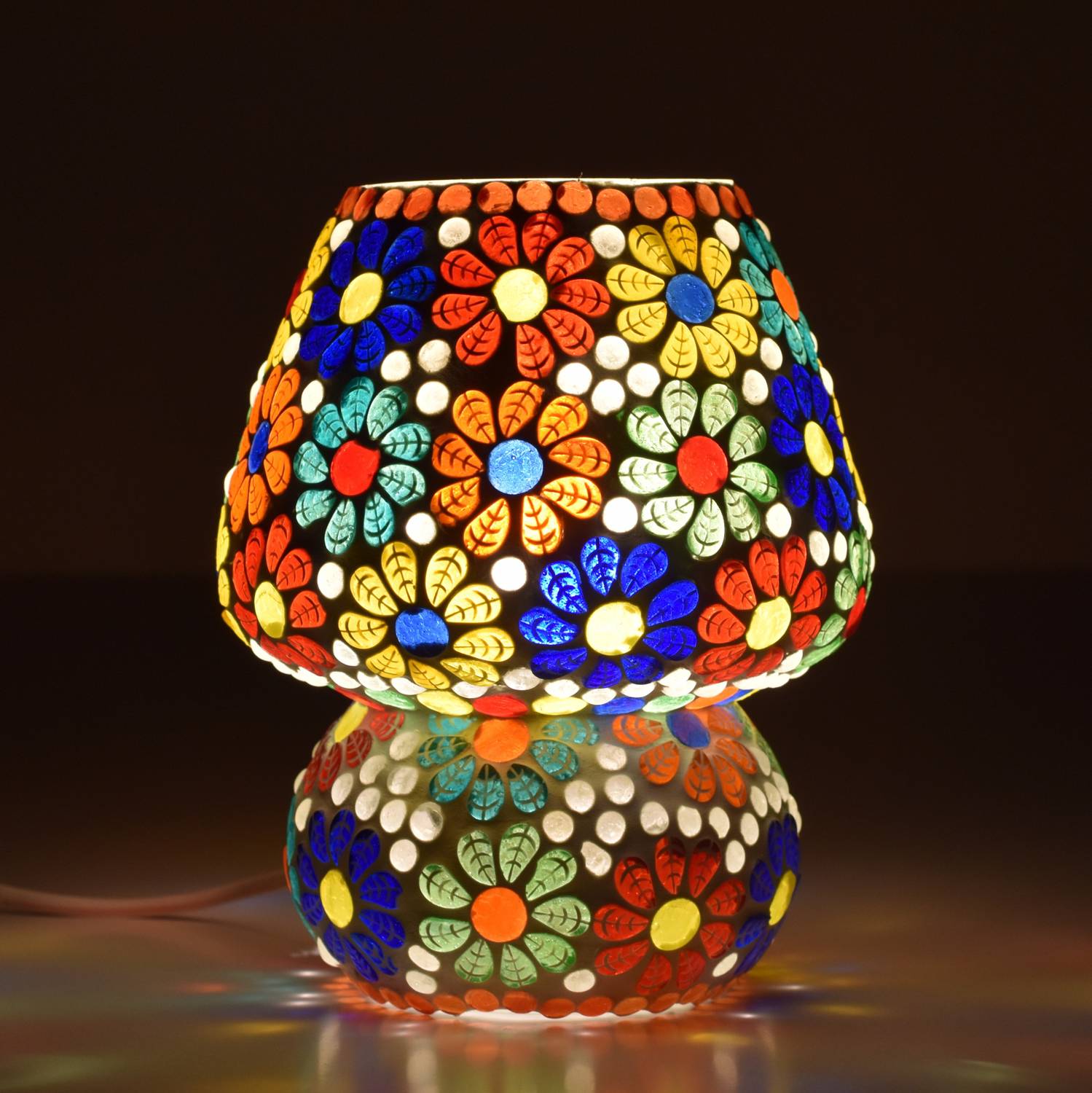 Apoorva Glass Bedside Turkish Glass Table lamps for Home Decor Mu
