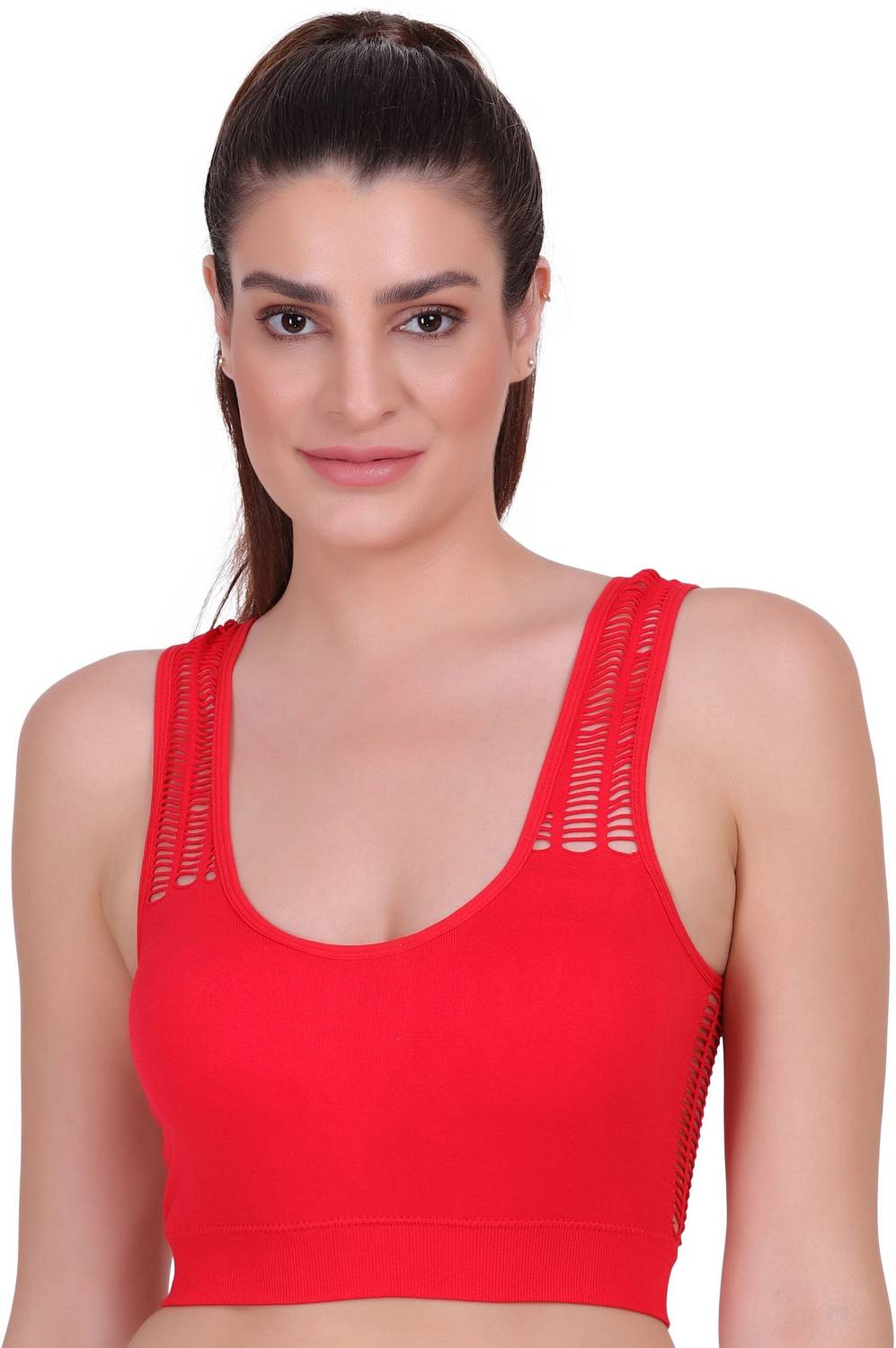 funny pink Women Sports Lightly Padded Bra