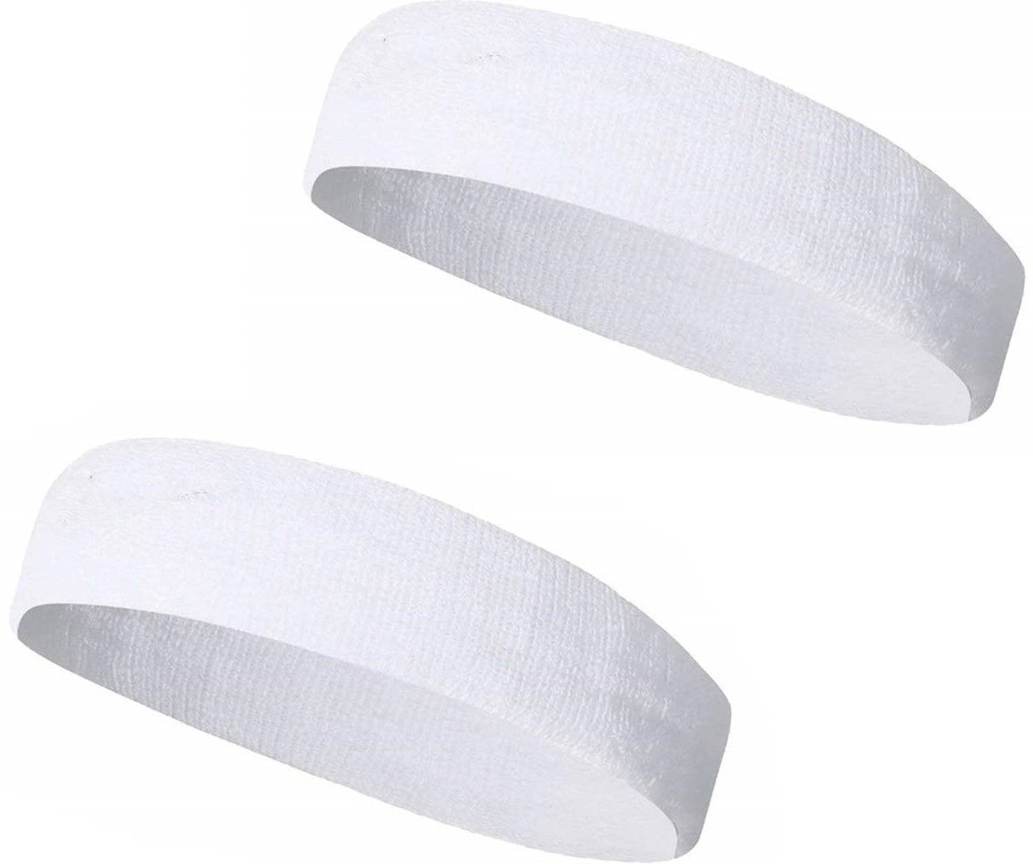 Adhvik Set Of 2 Pcs White Men's and Women's Running/fitness/yoga/workout/gym Towel Head Resistance Band