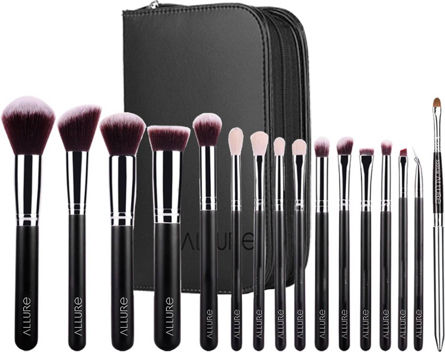 ALLURE Professional Makeup Brush Set with makeup brushes bag