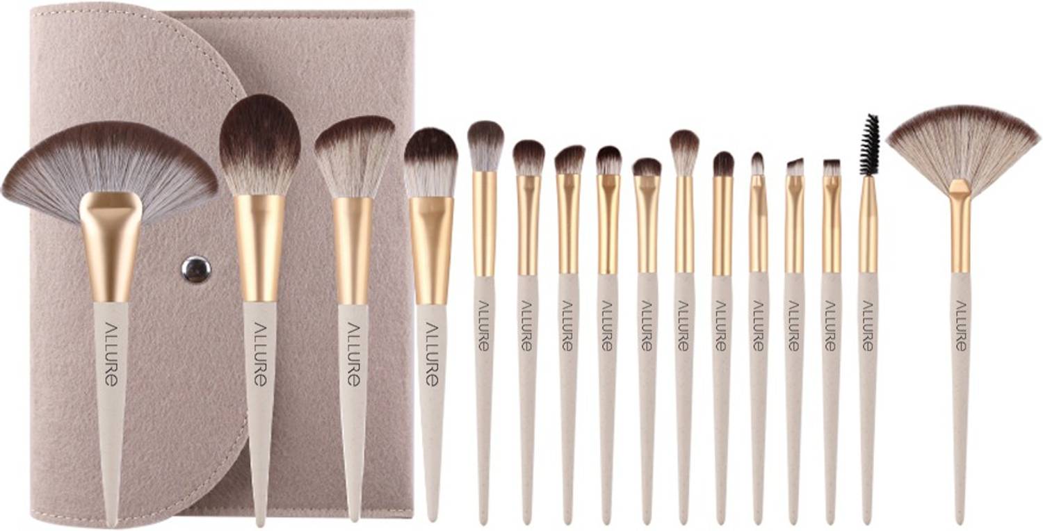 ALLURE Professional Makeup Brush Set with makeup brushes bag
