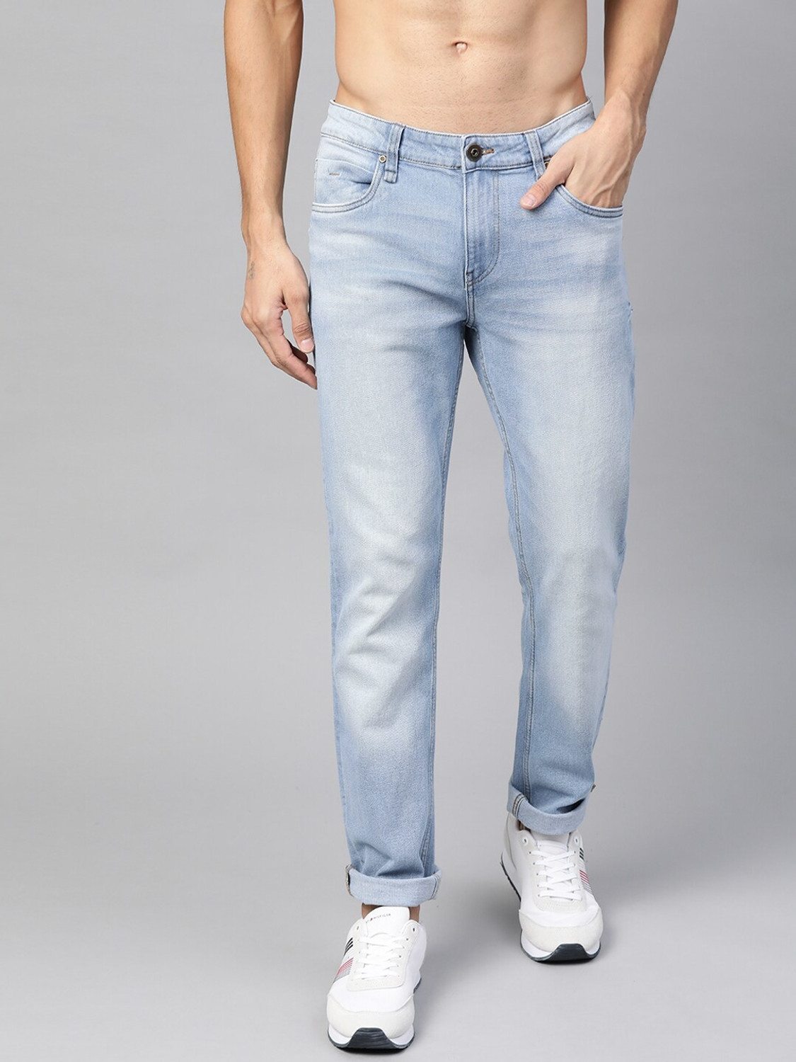 Image of Roadster Regular Men Blue Jeans