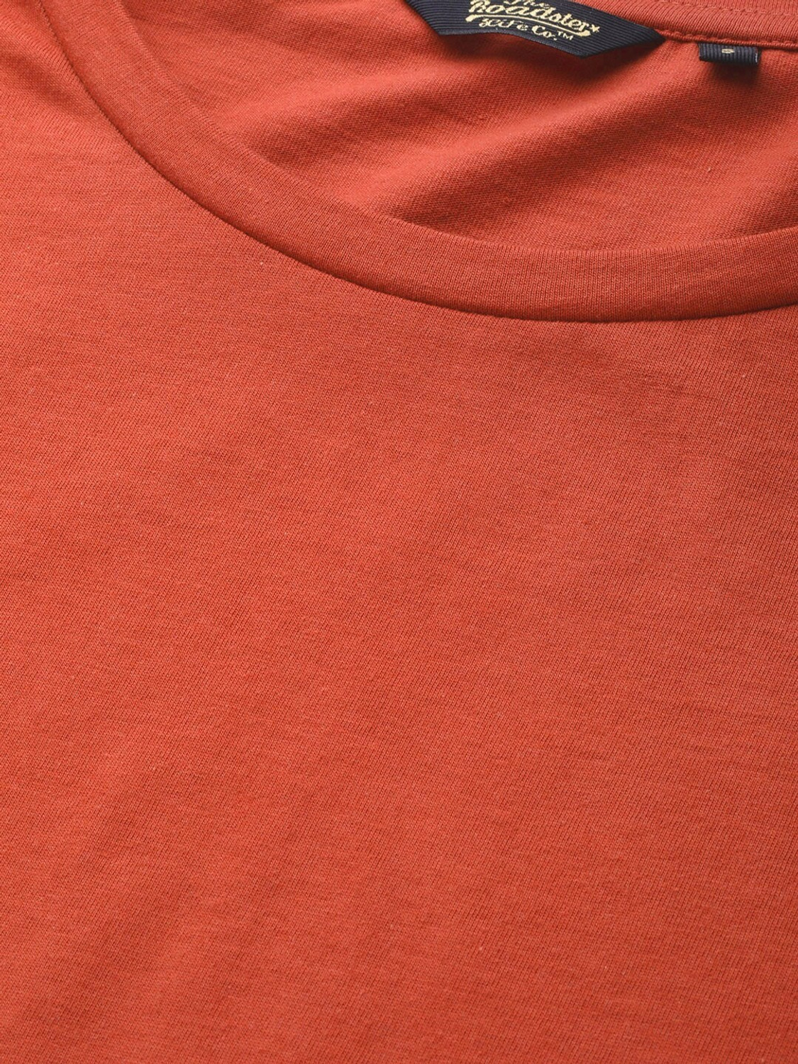 Image of Roadster Solid Women Round Neck Orange T-Shirt