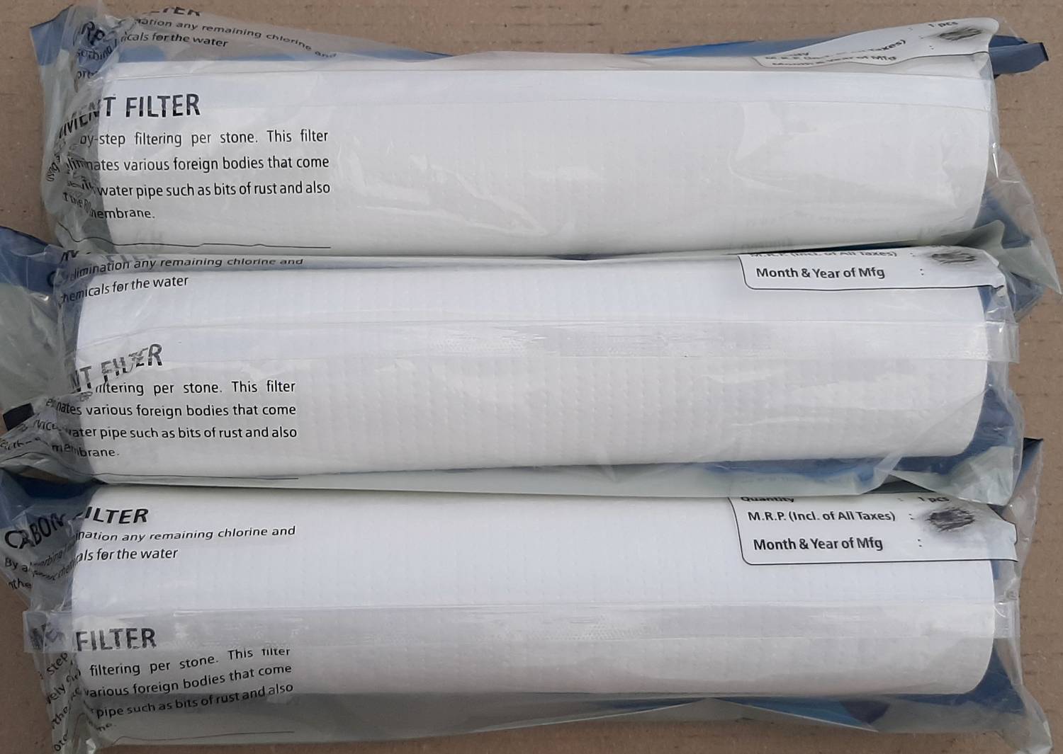 AQUALEX RO, Classic 100 PP SPUN PRE FILTER, 5 micron, 10 inch, Superier Quality , 3pcs Set Suitable for Water RO purifier Solid Filter Cartridge