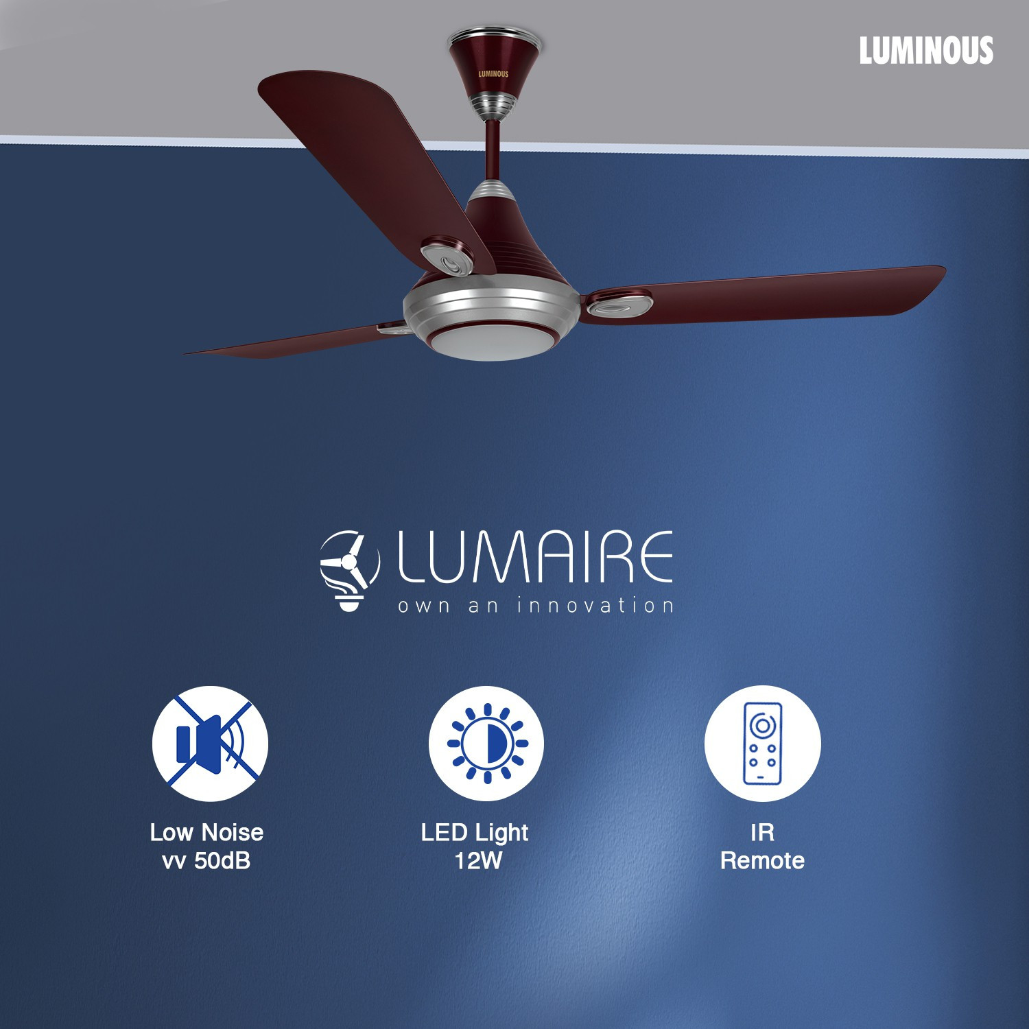 Image of RR Lumaire Underlight with 1 Year Warranty 1200 mm Ceiling Fan