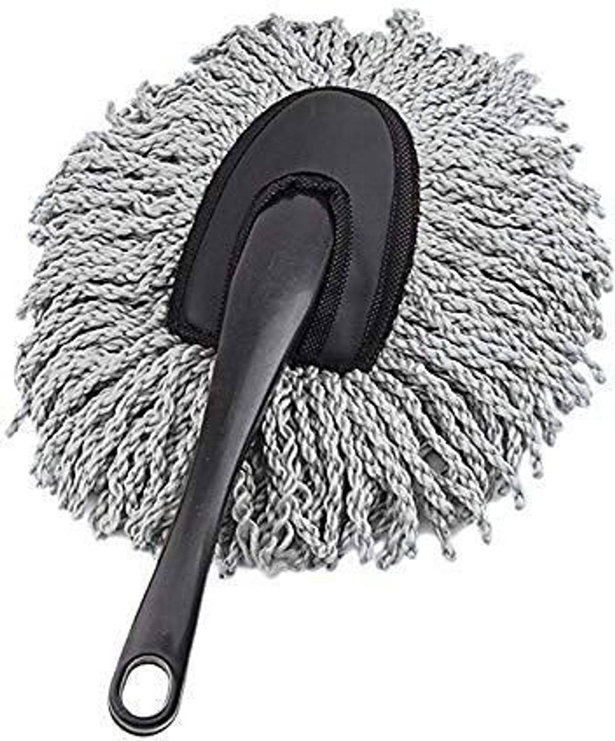 AlexVyan Grey Color Super Soft Multipurpose Mini Interior Car Duster | Car Cleaning Accessories Microfiber Brushes Ultra Washable for Dry/Wet Car, Home, Kitchen, Office Cleaning Brush, (Mini Duster) Wet and Dry Duster
