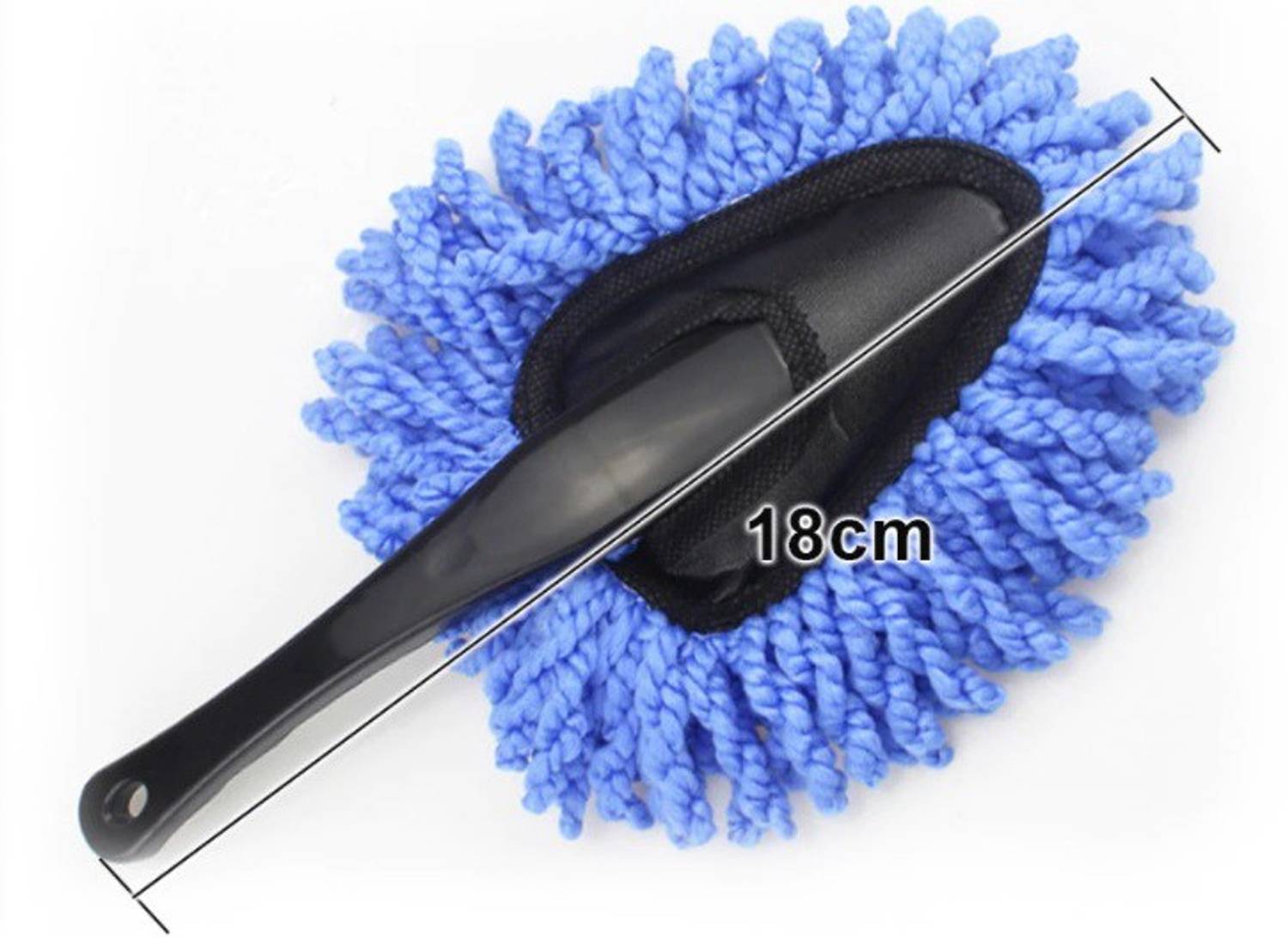 AlexVyan Blue Color Super Soft Multipurpose Mini Interior Car Duster | Car Cleaning Accessories Microfiber Brushes Ultra Washable for Dry/Wet Car, Home, Kitchen, Office Cleaning Brush, (Mini Duster) Wet and Dry Duster