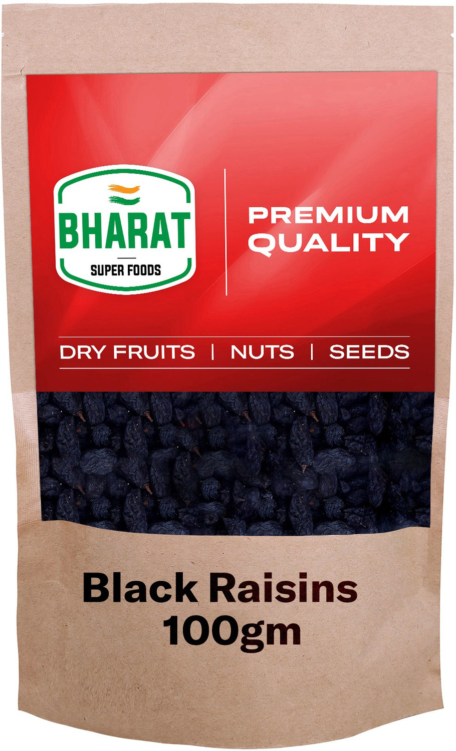 Image of Bharat Super Foods Premium Black Raisins Seedless, Kali Kishmish 100% Natural (100 GM) Raisins