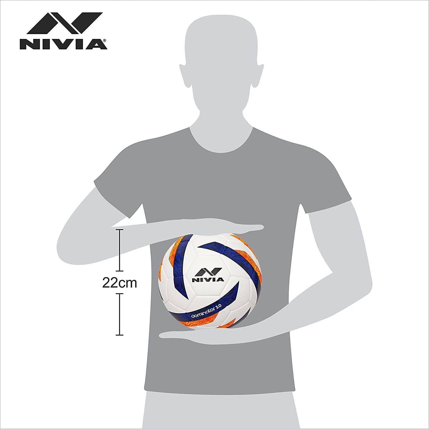 NIVIA Dominator 3.0 Football Size 5 Pack of 1 - Image 5