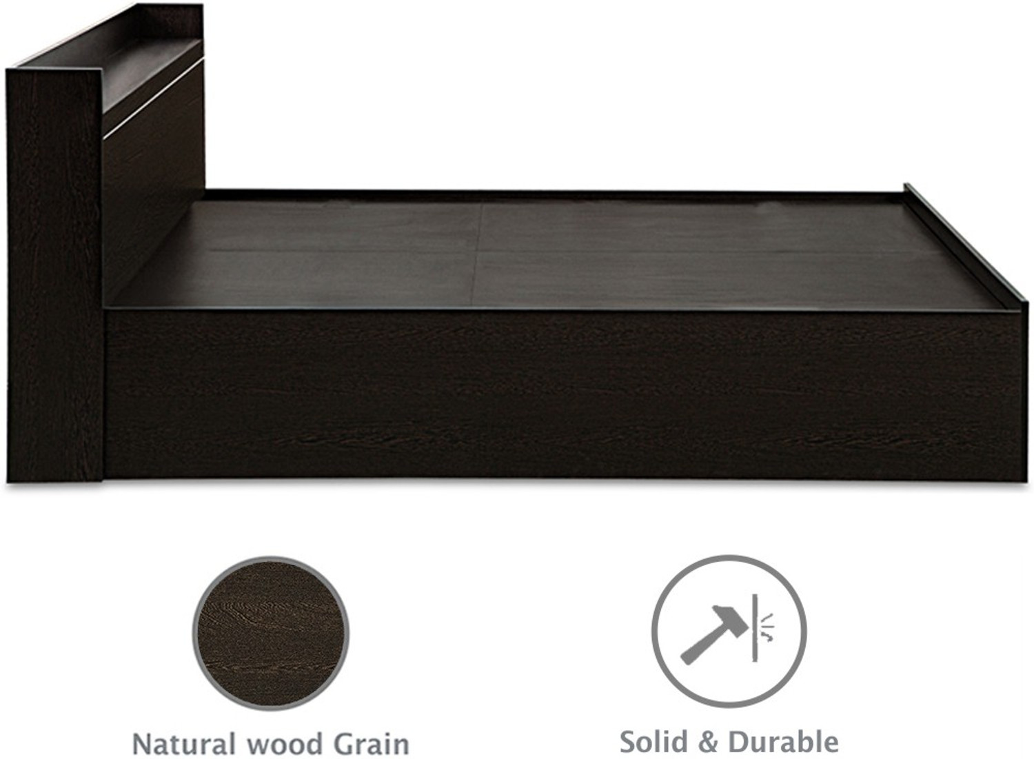 Image of Delite Kom Plum Engineered Wood Queen Box Bed, 213.3 cm x 160.6 cm (7.0 ft x 5.27 ft)