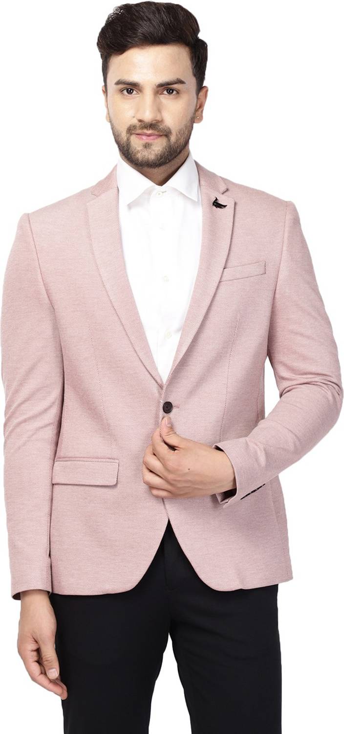 Blackberrys Solid Single Breasted Formal Men Blazer