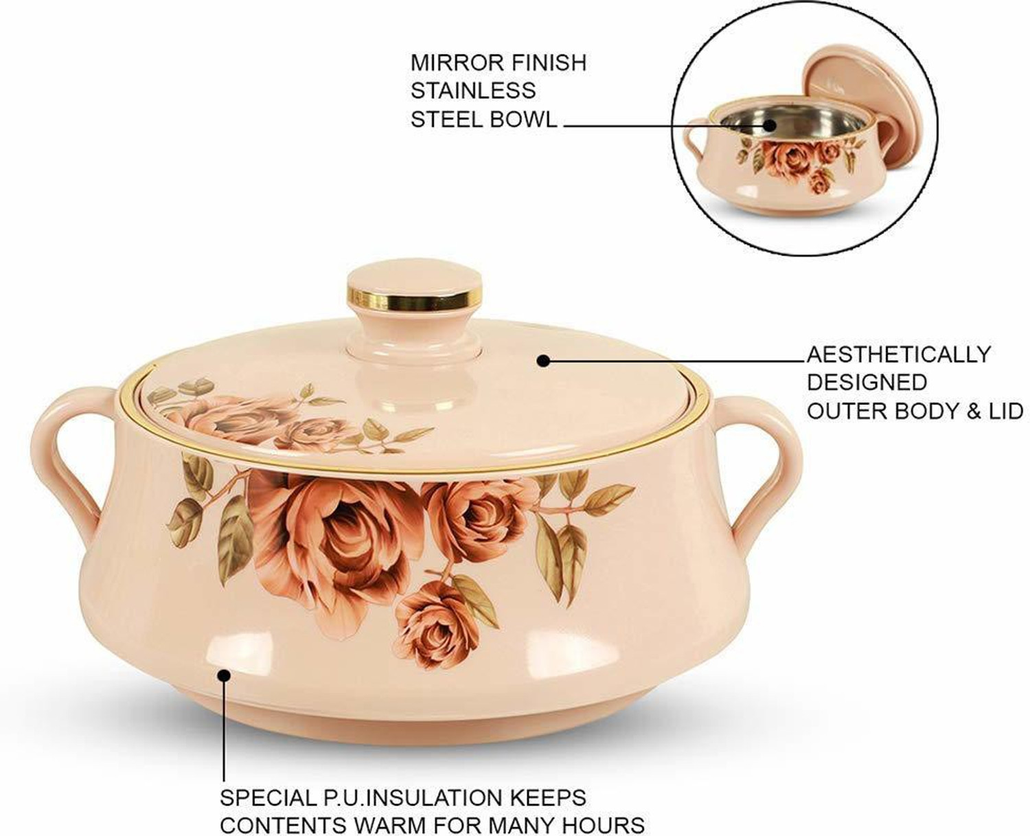Image of NAYASA Lorenzo 3500 ML Thermoware Casserole