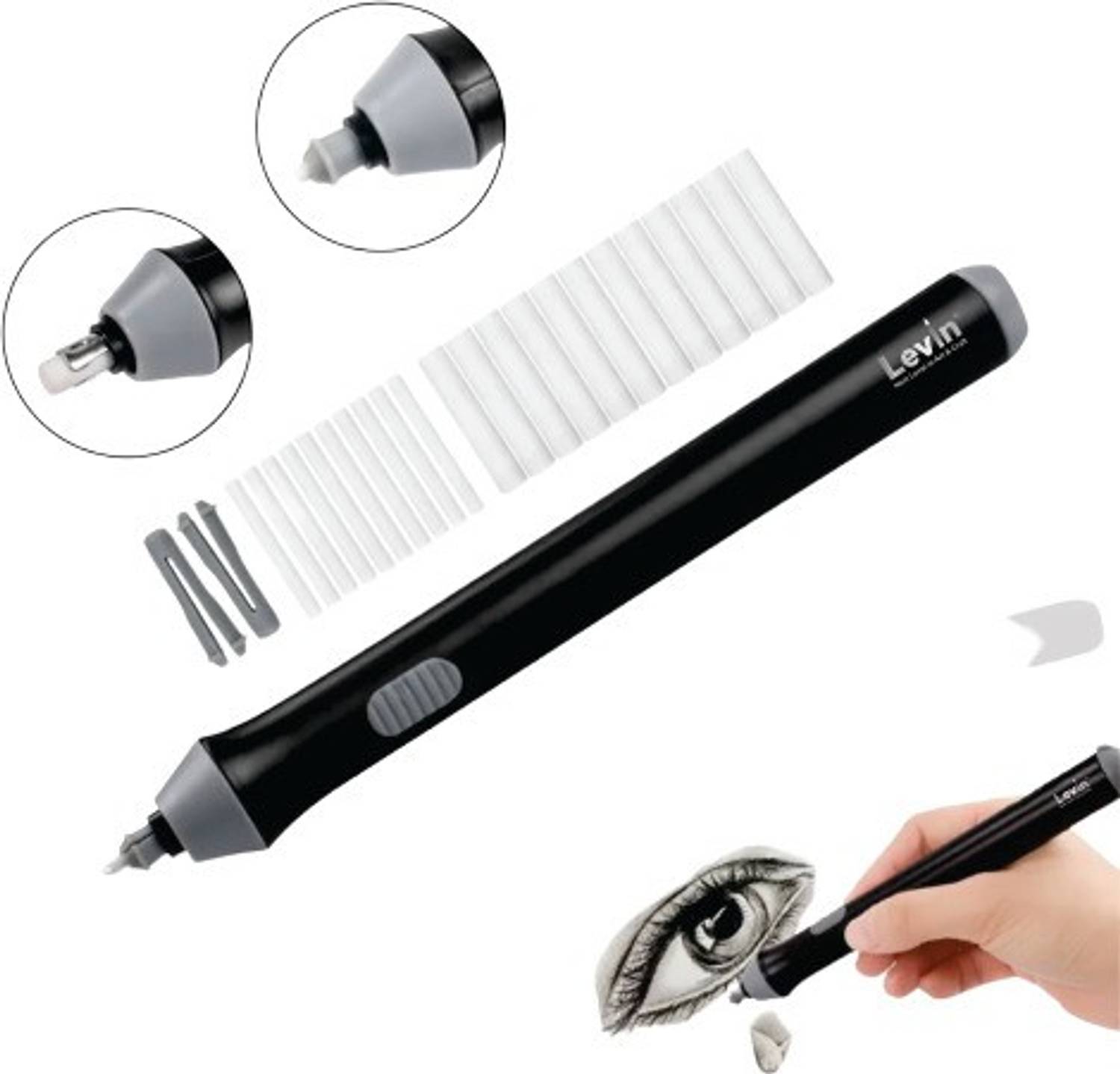 Levin Electric Eraser Kit with 22 Refills