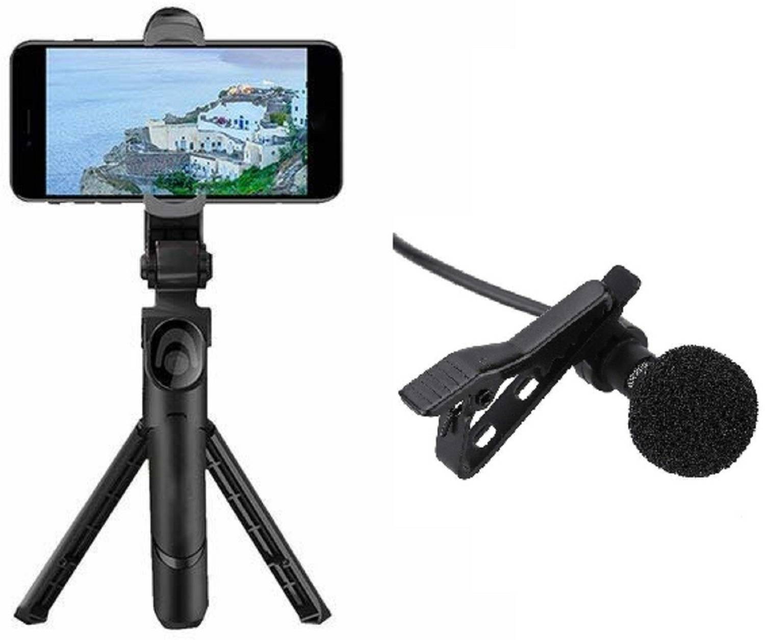 HIFY Selfie Stick, 3 in 1 Extendable Selfie Stick with Detachable Bluetooth Wireless Remote with collar mic 3 Axis Gimbal for Camera, Mobile