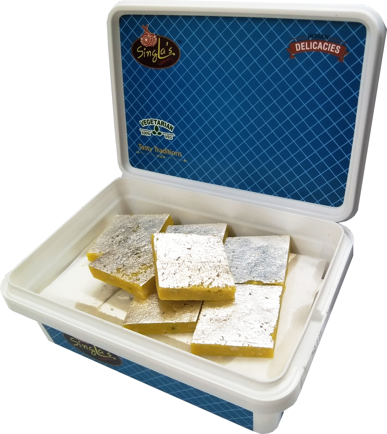 Image of Singla Sweets Kesar Kaju Katli 250g Delicious Burfi 250g