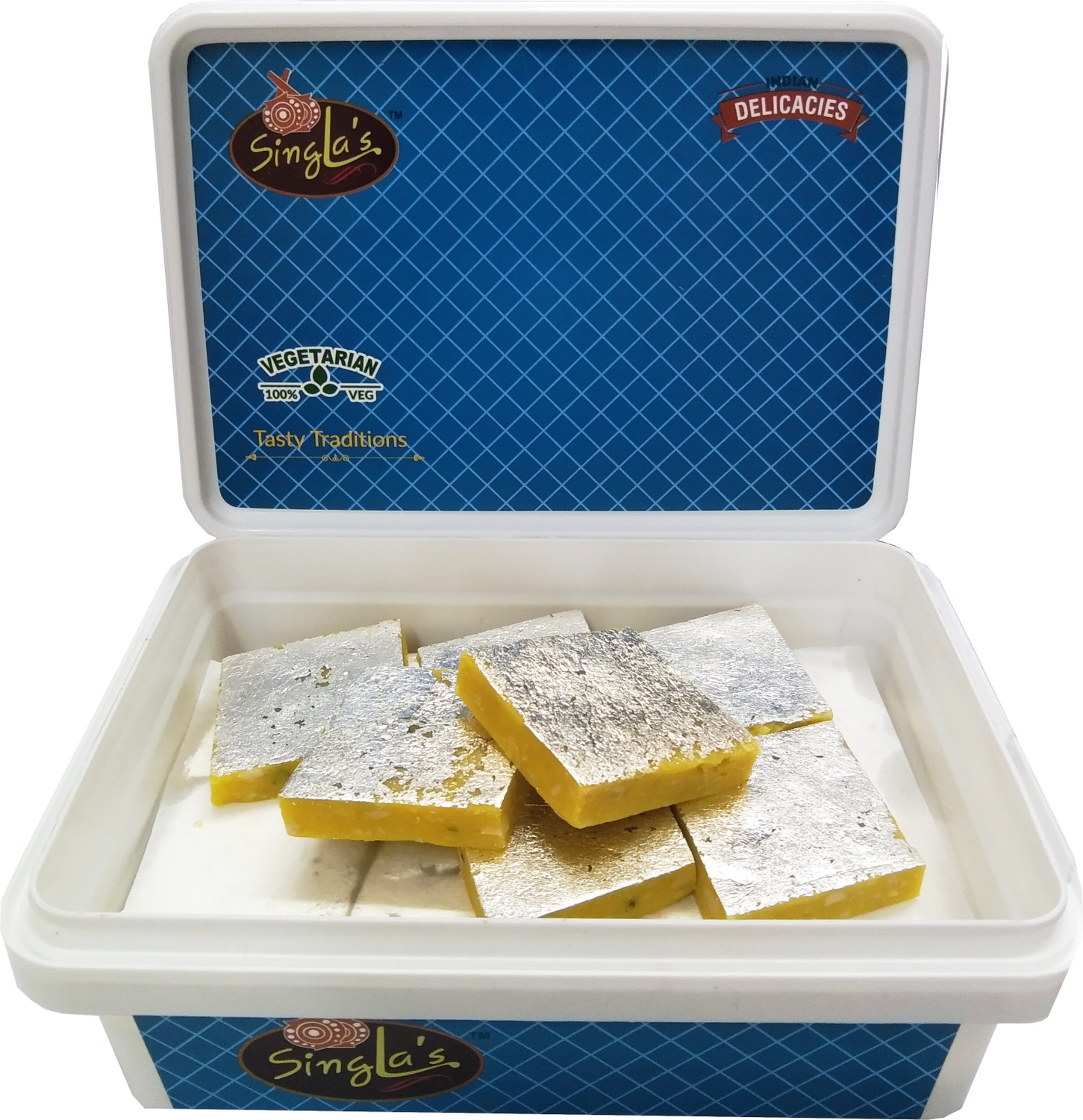Image of Singla Sweets Kesar Kaju Katli 250g Delicious Burfi 250g