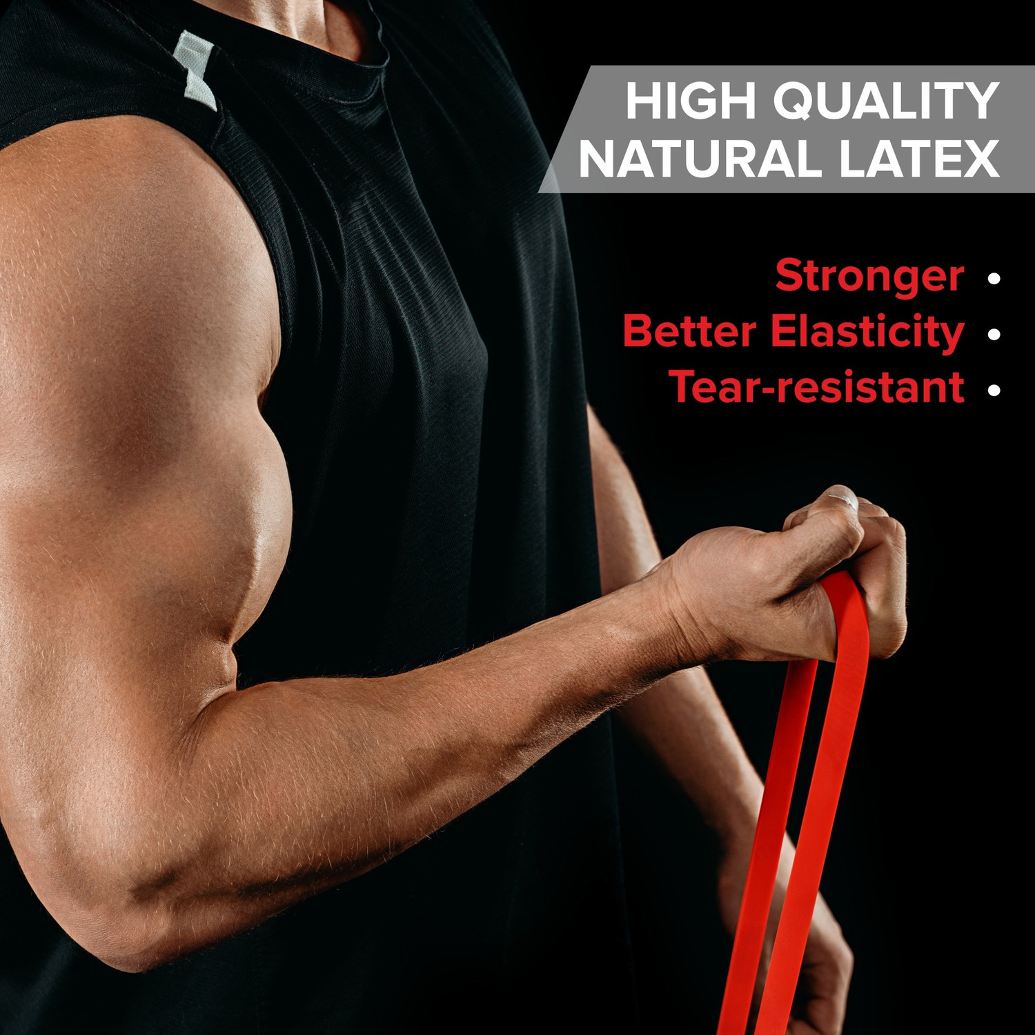 Image of ELKO Heavy Resistance Band for Exercise & Stretching for Men & Women Resistance Tube
